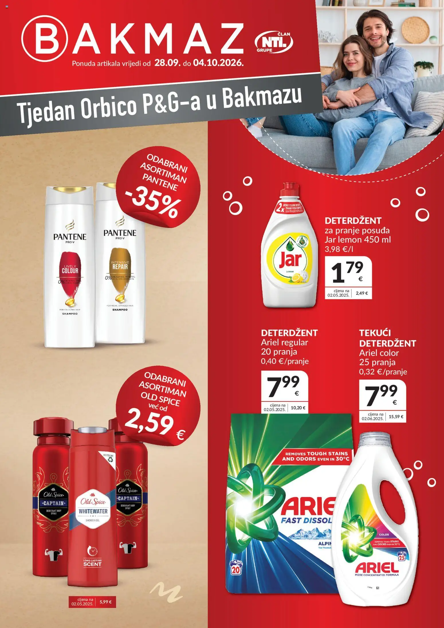 Pregled letka Bakmaz Tjedan Orbico P&G-a u Bakmazu trgovine Bakmaz vrijedi od 28.09.2026
