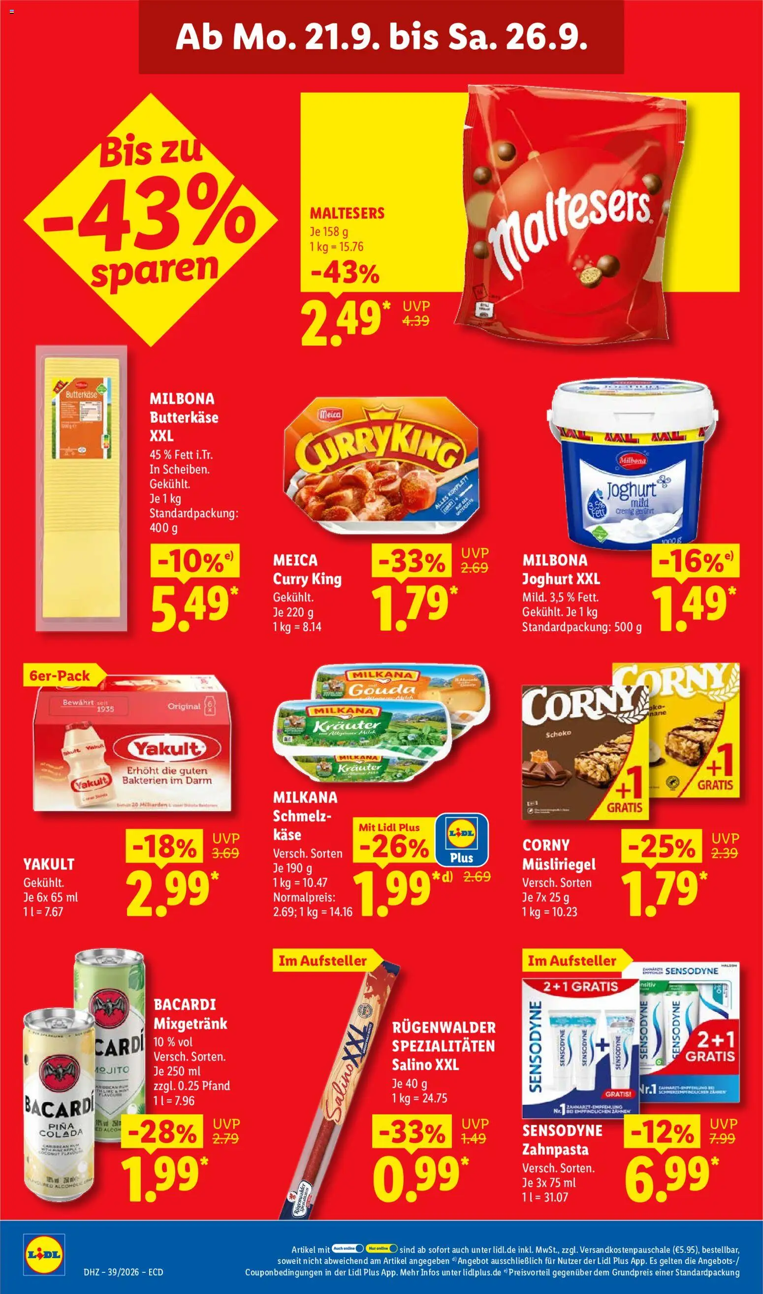 Vorschau von dem Prospekt des Geschäftes Lidl, gültig ab dem 21.09.2026 - Spiegel, Milch, Babynahrung