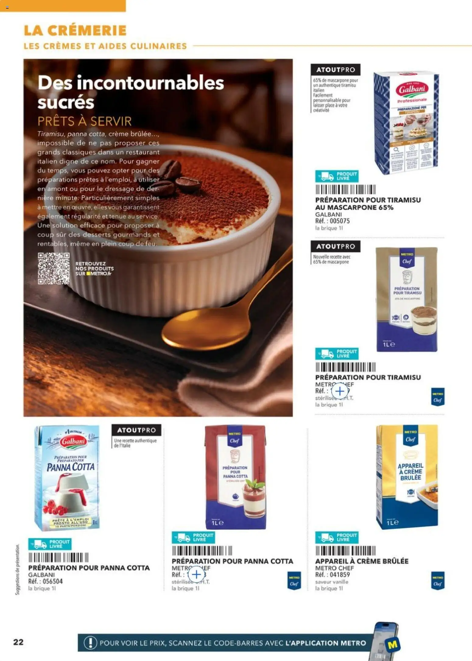 Prévisualisation de METRO - Guide Italie du magasin METRO formulaire valide 28/05/2026 - Tiramisu, Livre, Mascarpone, Vanille, Crème, Brique