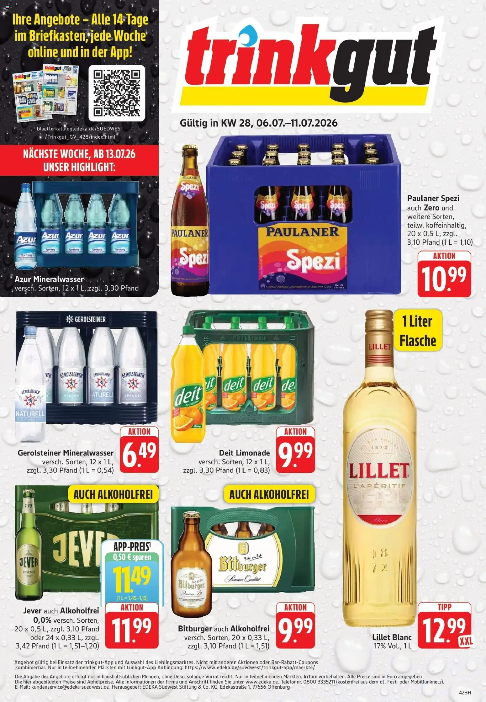 Vorschau von dem Prospekt des Geschäftes Trinkgut, gültig ab dem 06.07.2026