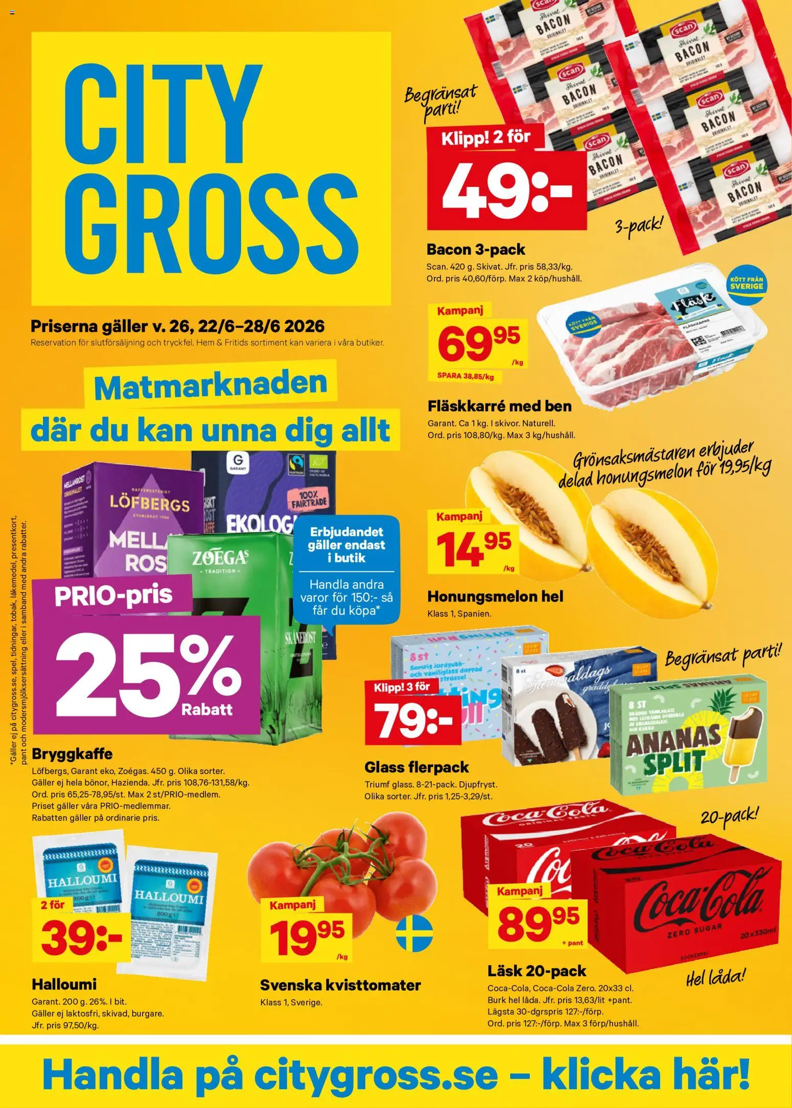 Förhandsgranska reklamblad City Gross erbjudanden från butik City Gross gäller från 22/06/2026