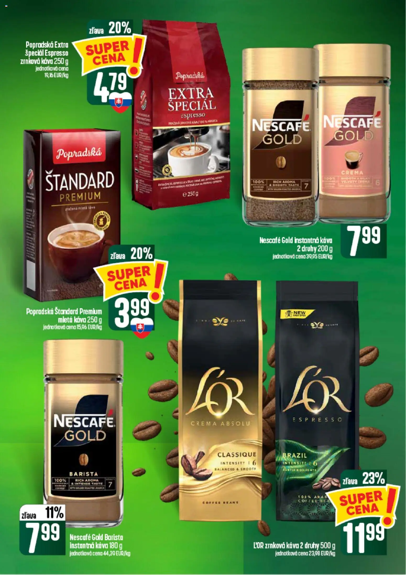 Náhľad COOP Jednota letáku platného od 10.09.2026 - Káva, Niva, Zrnková káva, Barista, Instantná káva, Nescafé Gold, Mletá káva, Nescafé Crema