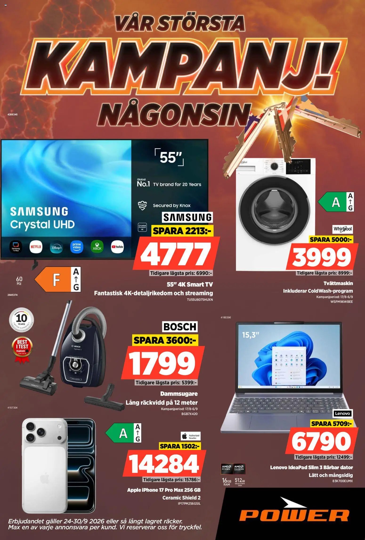 Förhandsgranska reklamblad Power erbjudanden från butik Power gäller från 24/09/2026