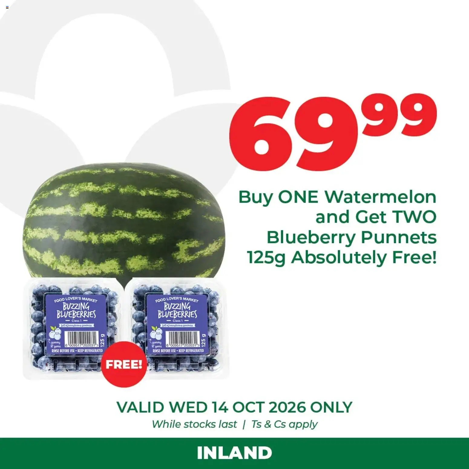 Preview of Food Lover's Market flyer valid from 14/10/2026 - Blueberries