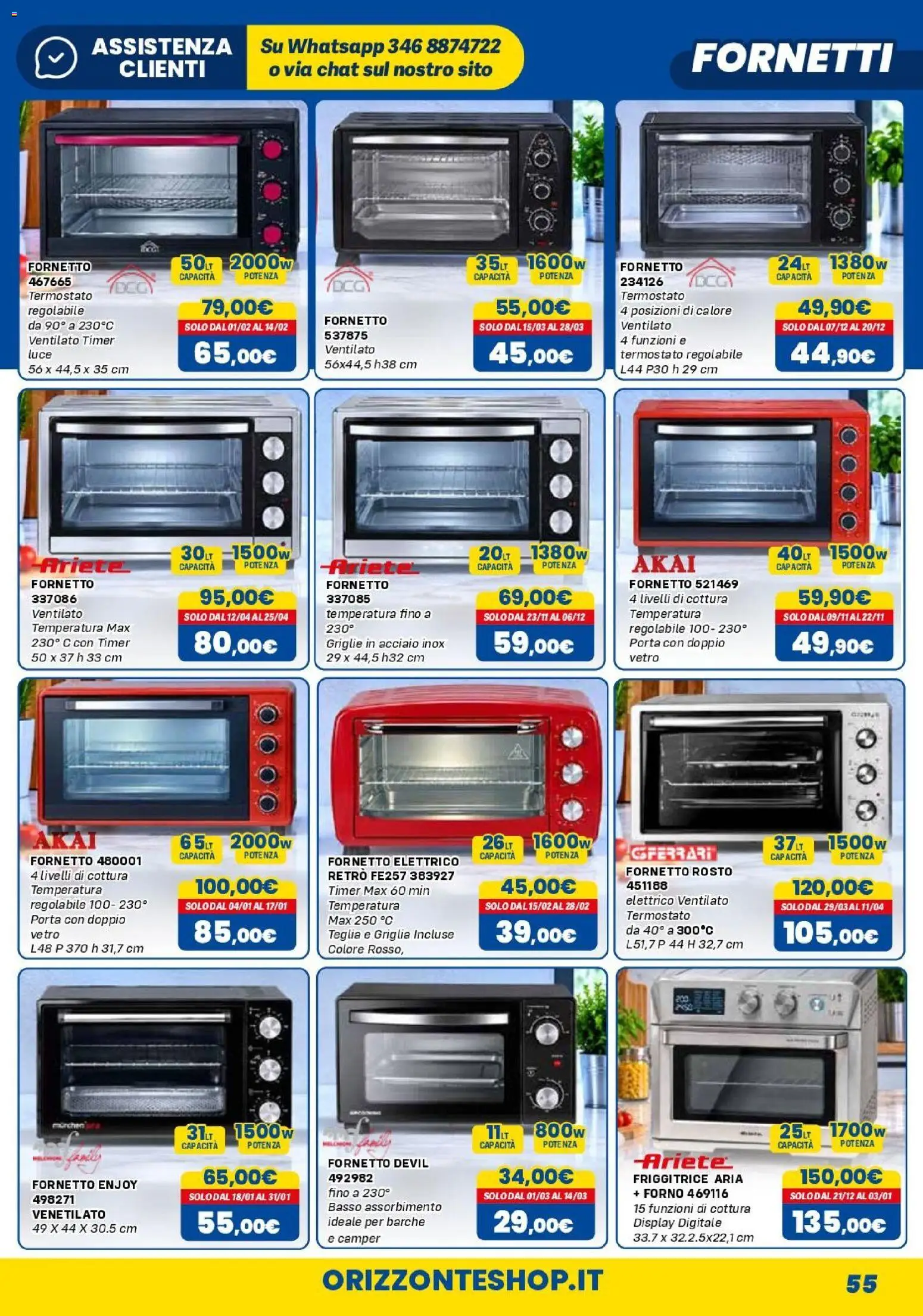 Anteprima dell'opuscolo Orizzonte volantino Elettro dal negozio Orizzonte valido da 01/11/2026 - Forno, Porta, Griglia, Friggitrice, Basso, Teglia, Fornetto
