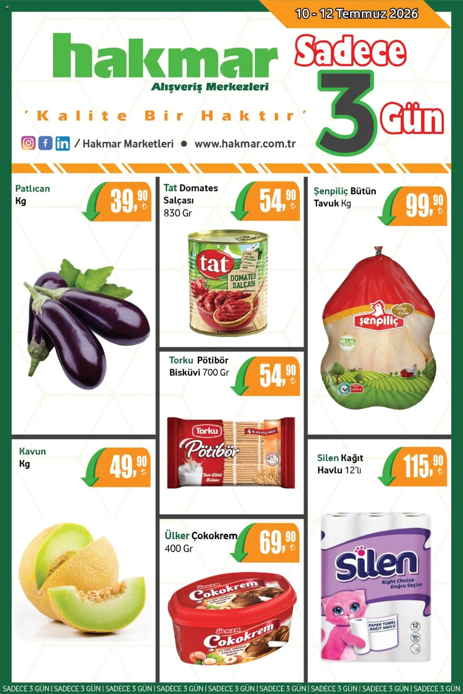 Hakmar Hakmar - Katalog Sadece 3 Gün 10.07.2026 - Broşürünün önizlemesi