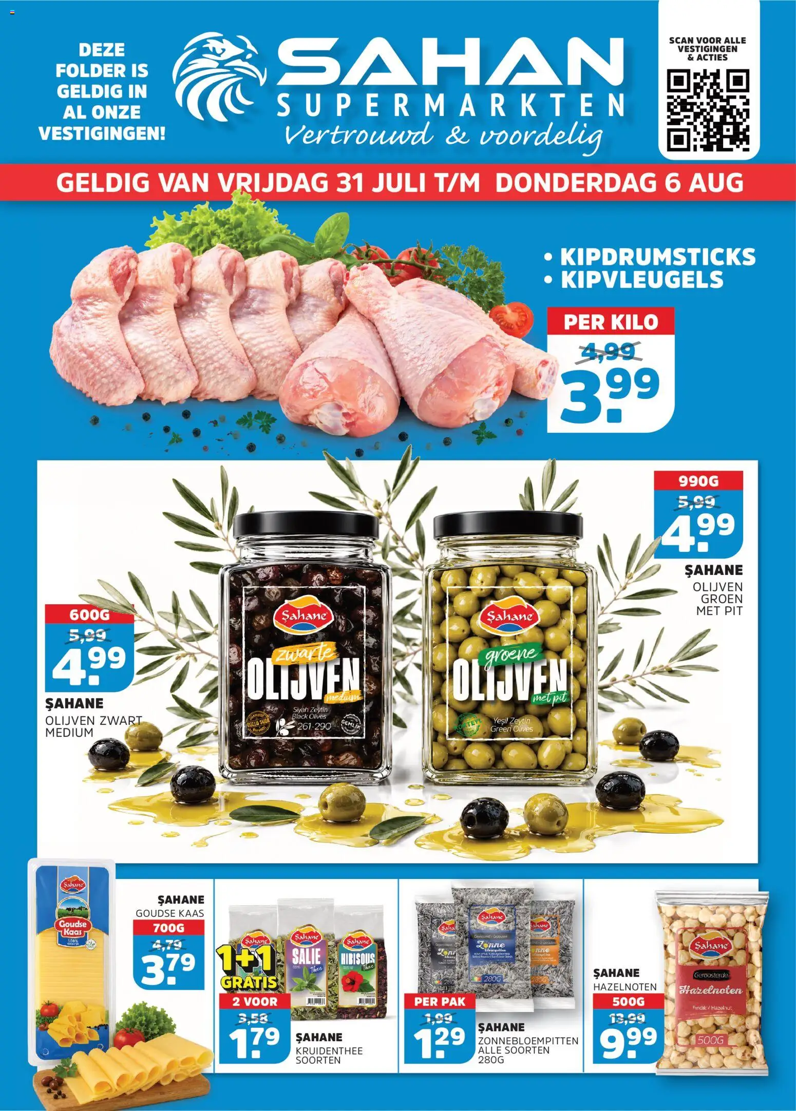 Voorbeeld van Sahan folder van winkel Sahan geldig vanaf 31-07-2026 - Kaas, Thee, Hazelnoten, Olijven, Zonnebloempitten, Goudse kaas, Kruidenthee