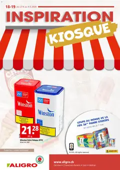 Vorschau des Merkblatts Aligro aktionen Kiosque Chavannes, Matran, Genève, Sion vom Shop Aligro gültig von 27.04.2026 bis 02.05.2026