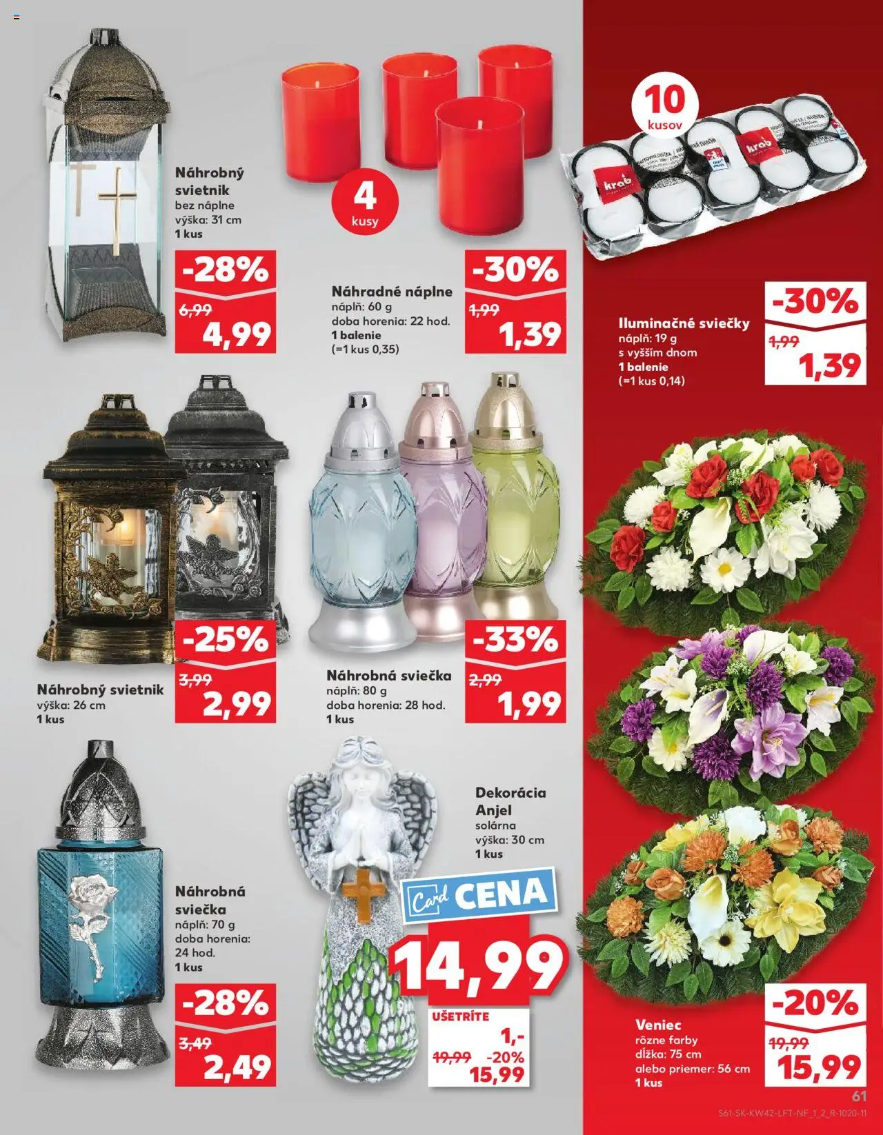 Náhľad Kaufland letáku platného od 16.10.2025 - Sviečky, Svietnik