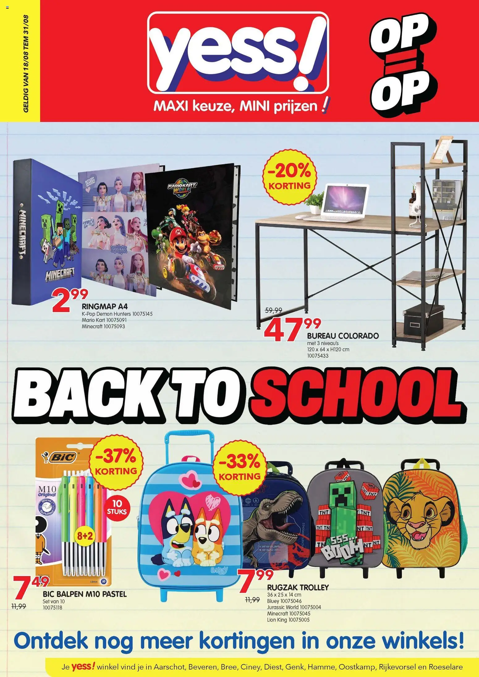 Voorbeeld van yess! Folder van winkel yess! geldig vanaf 18/08/2026