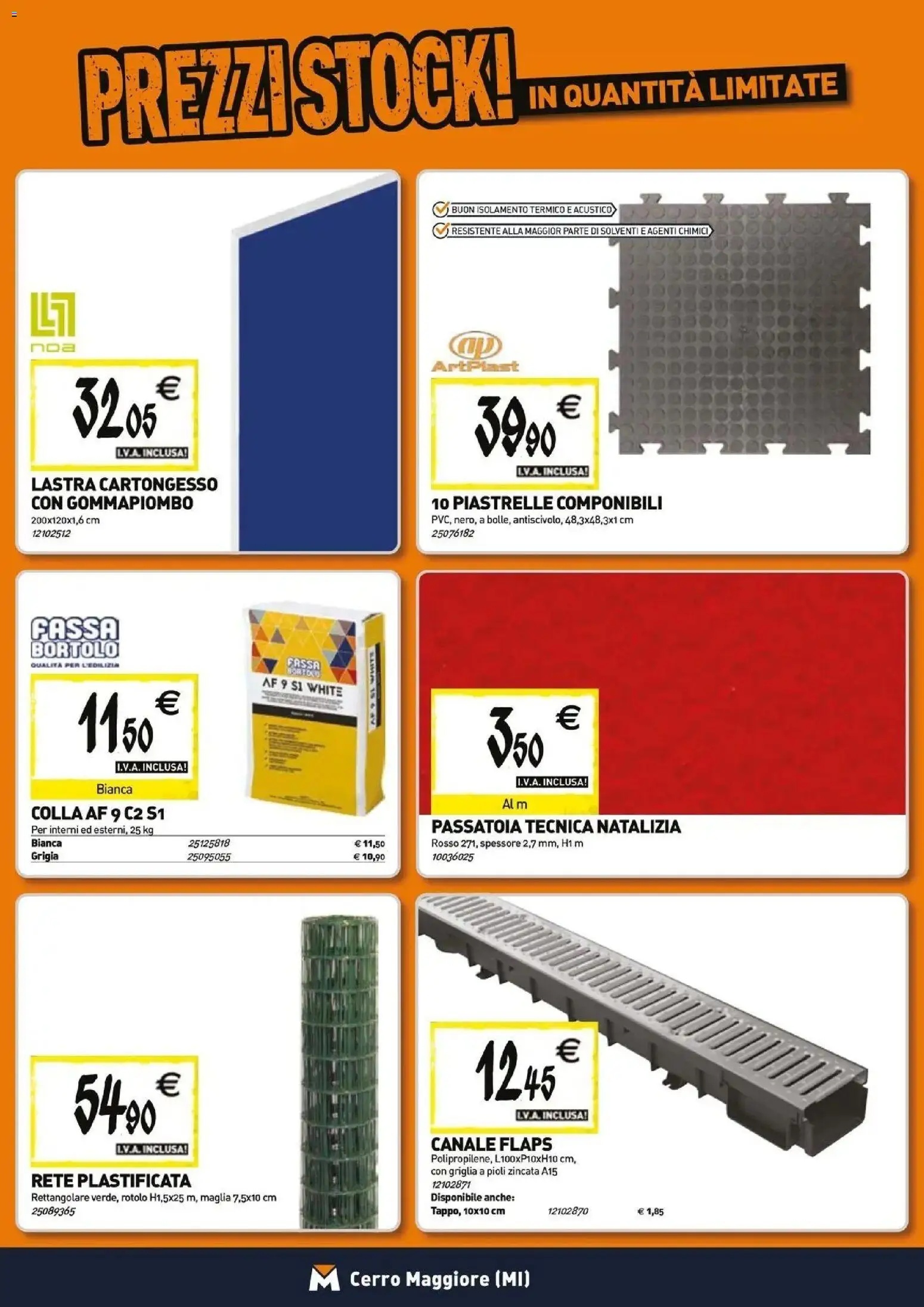 Anteprima dell'opuscolo TECNOMAT catalogo Cerro Maggiore dal negozio TECNOMAT valido da 29/10/2026 - Griglia, Piastrelle, Colla