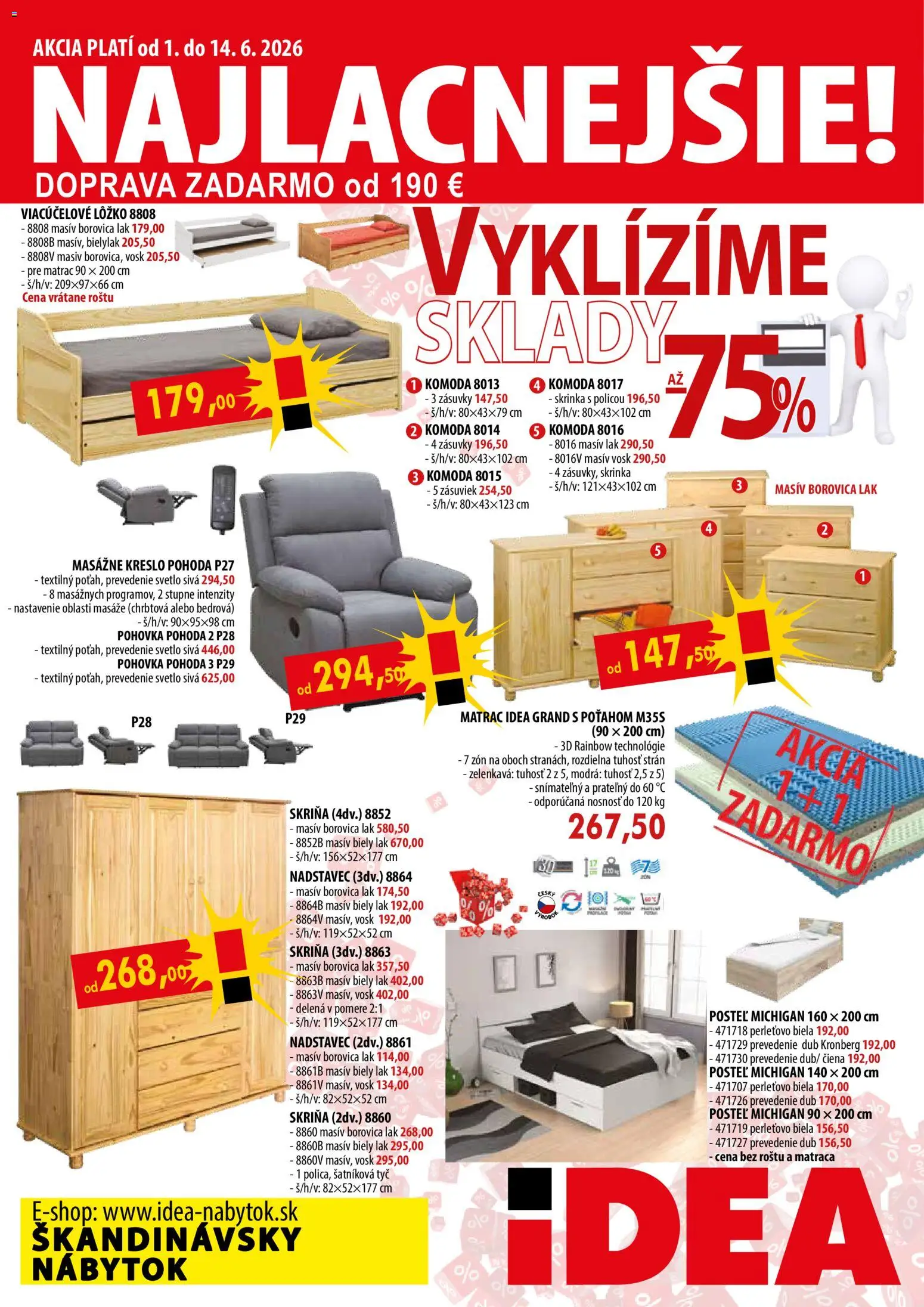 Náhľad IDEA nábytok letáku platného od 01.06.2026
