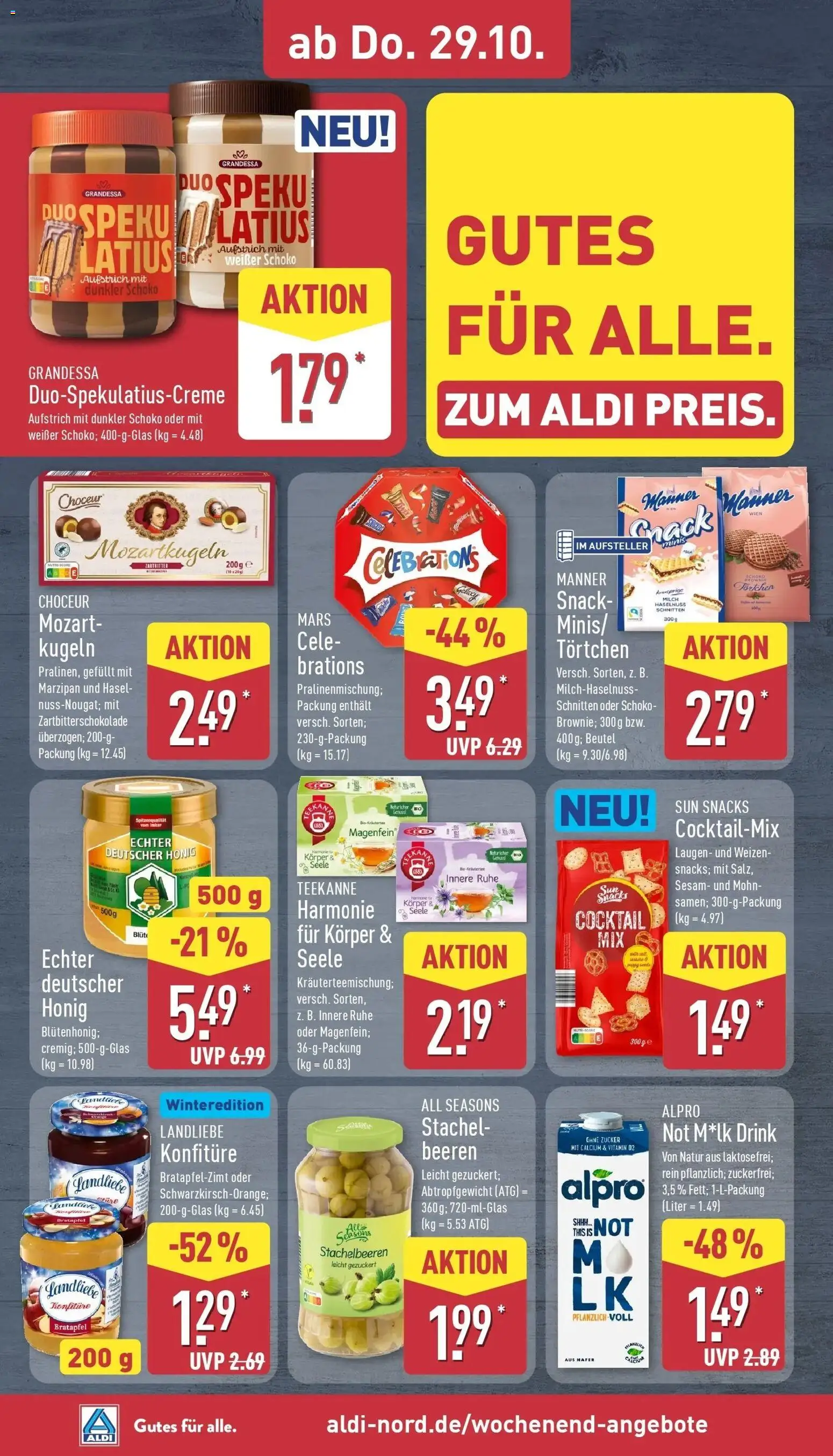 Vorschau von dem Prospekt des Geschäftes Aldi, gültig ab dem 26.10.2026