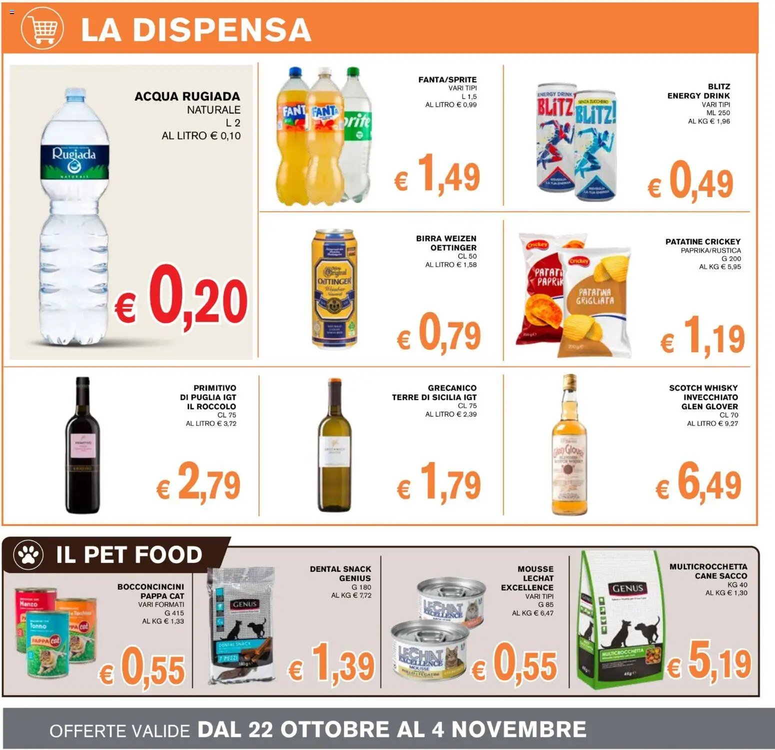 Anteprima dell'opuscolo Coal volantino èccoMi Guardiagrele dal negozio Coal valido da 22/10/2026 - Acqua, Birra, Whisky, Tonno, Manzo, Patatine