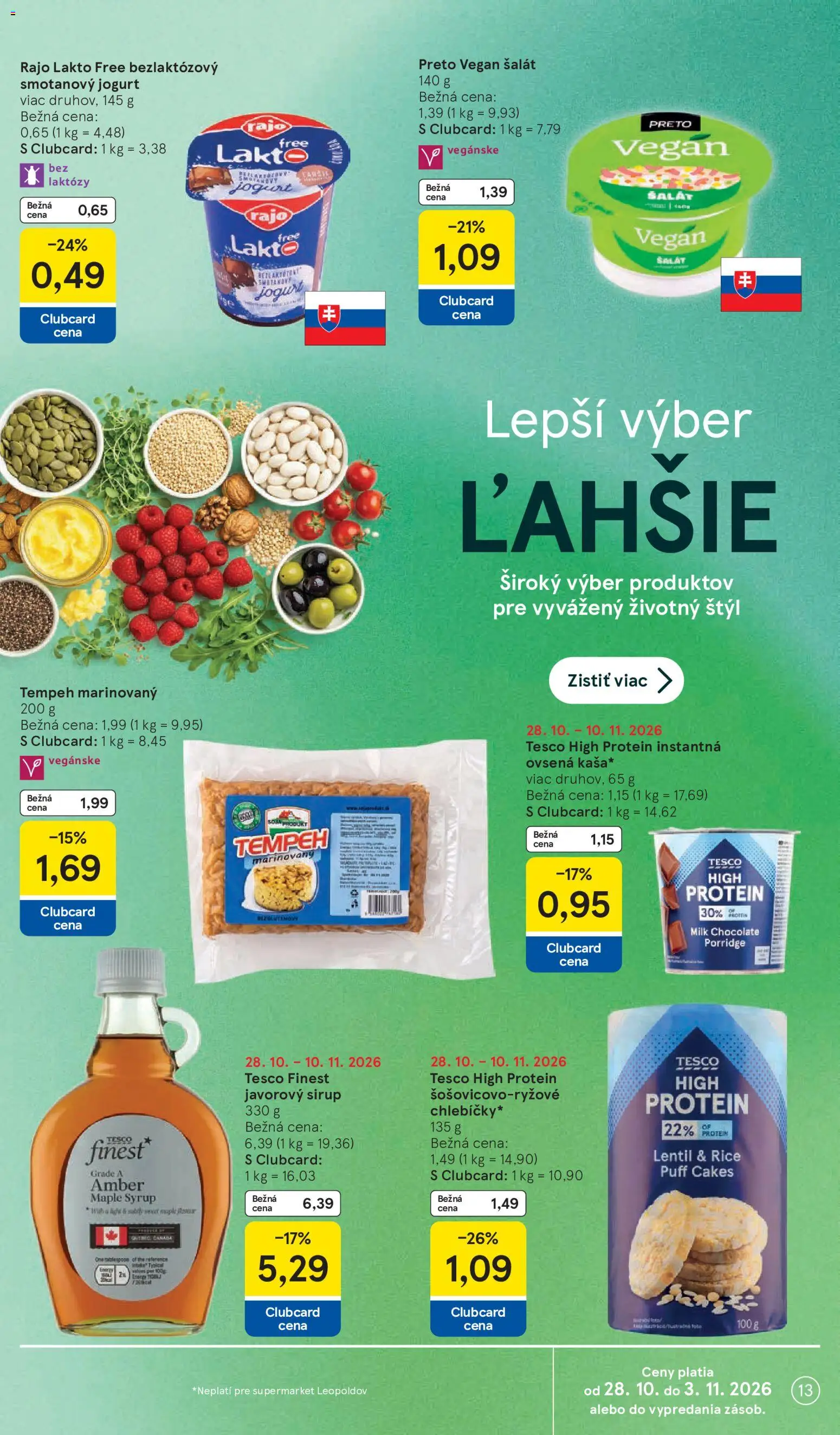 Náhľad Tesco letáku platného od 28.10.2026