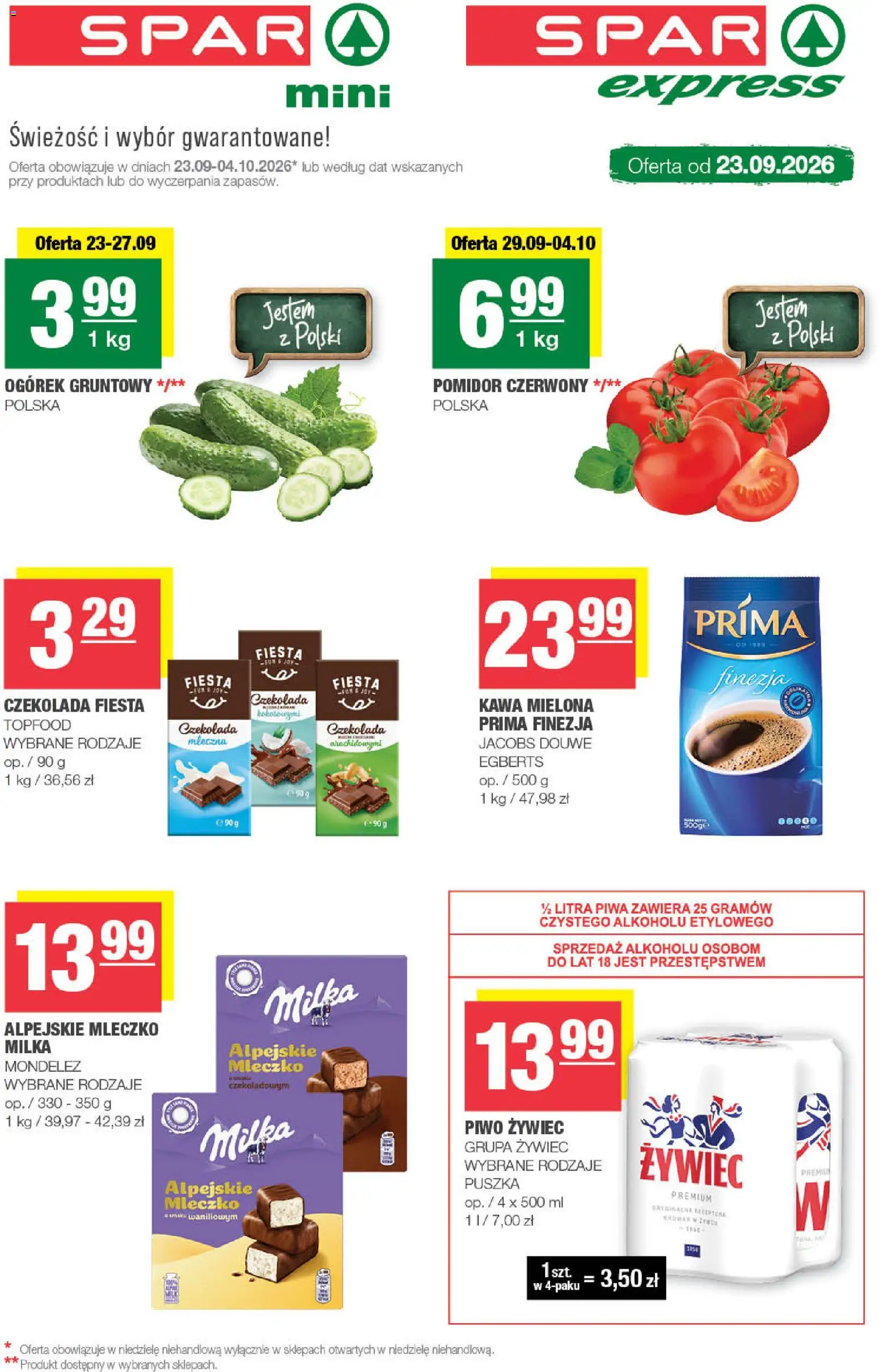 Pogląd gazetki "Spar gazetka - Mini" ze sklepu Spar ważnej od 23.09.2026