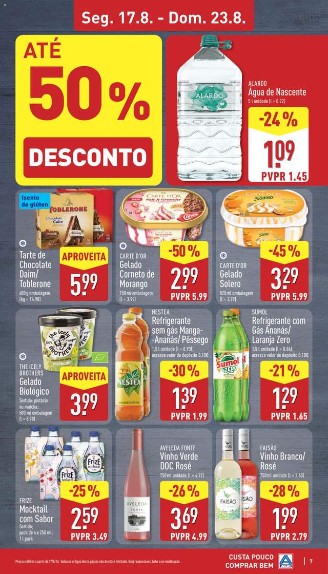 Novo folheto Aldi a partir de 17/08