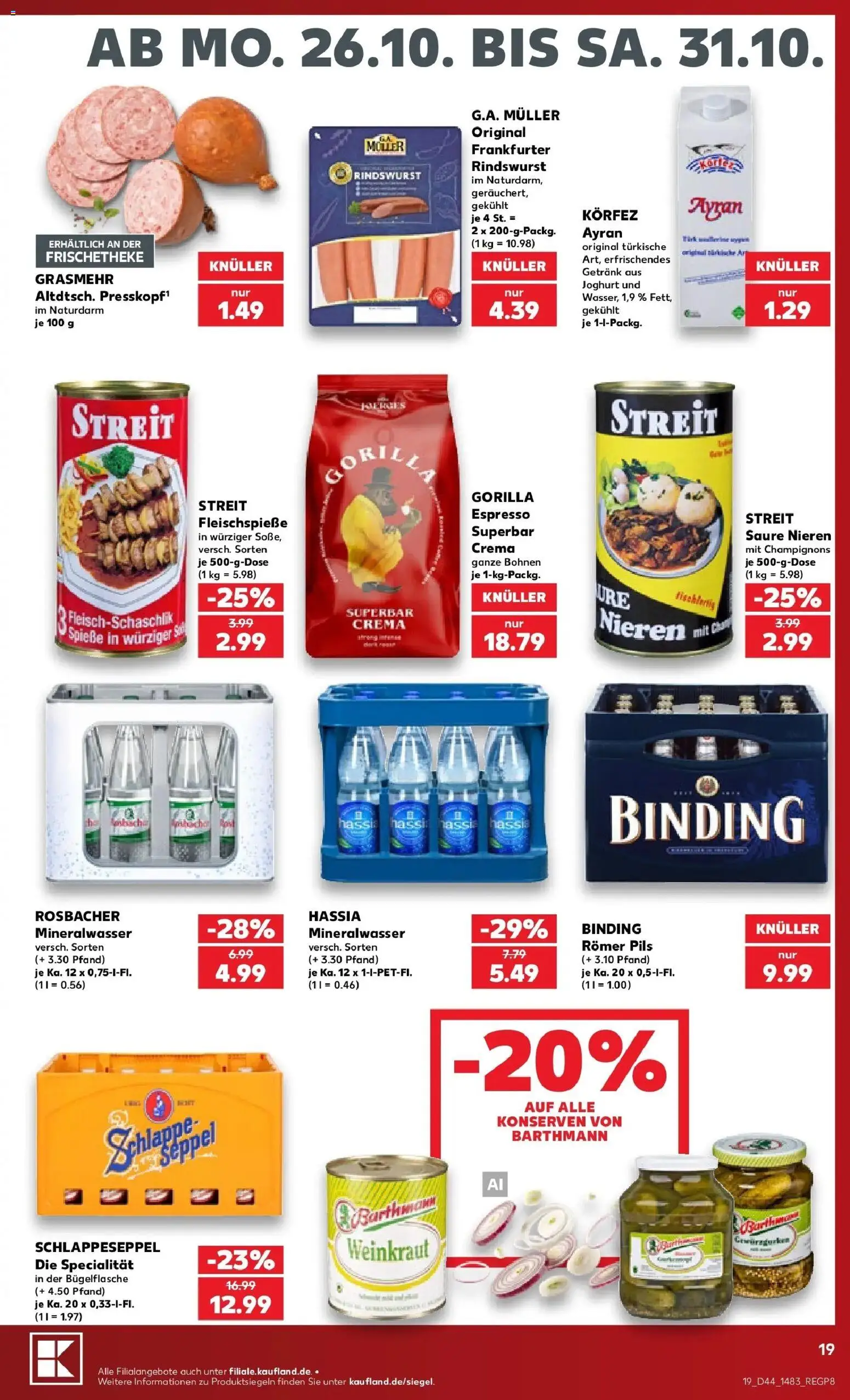Vorschau von dem Prospekt des Geschäftes Kaufland, gültig ab dem 26.10.2026