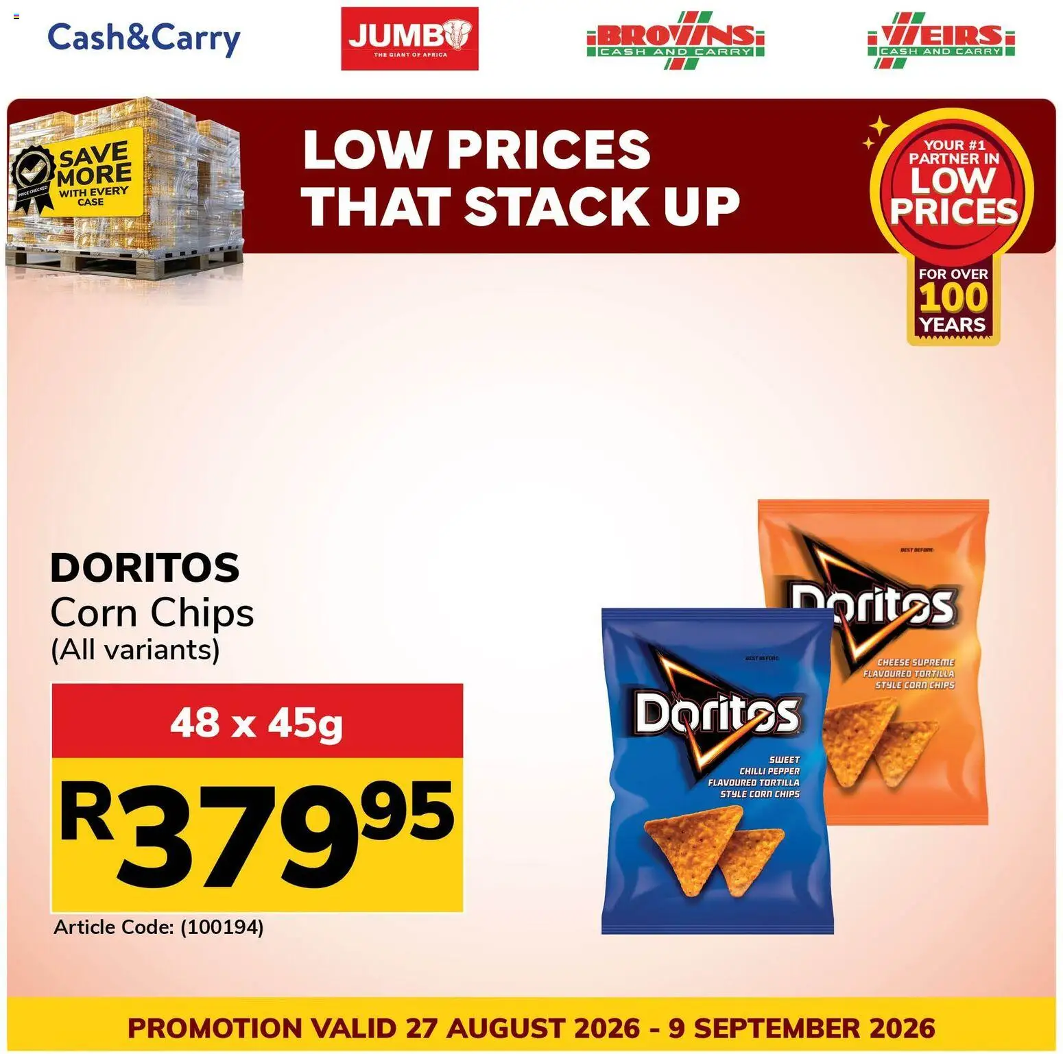 Preview of Jumbo flyer valid from 27/08/2026 - Cheese, Chips, Corn, Case, Pepper, Chilli