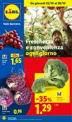 Anteprima dell'opuscolo Lidl volantino Fresca e conveniente dal negozio Lidl valido da 22/10/2026