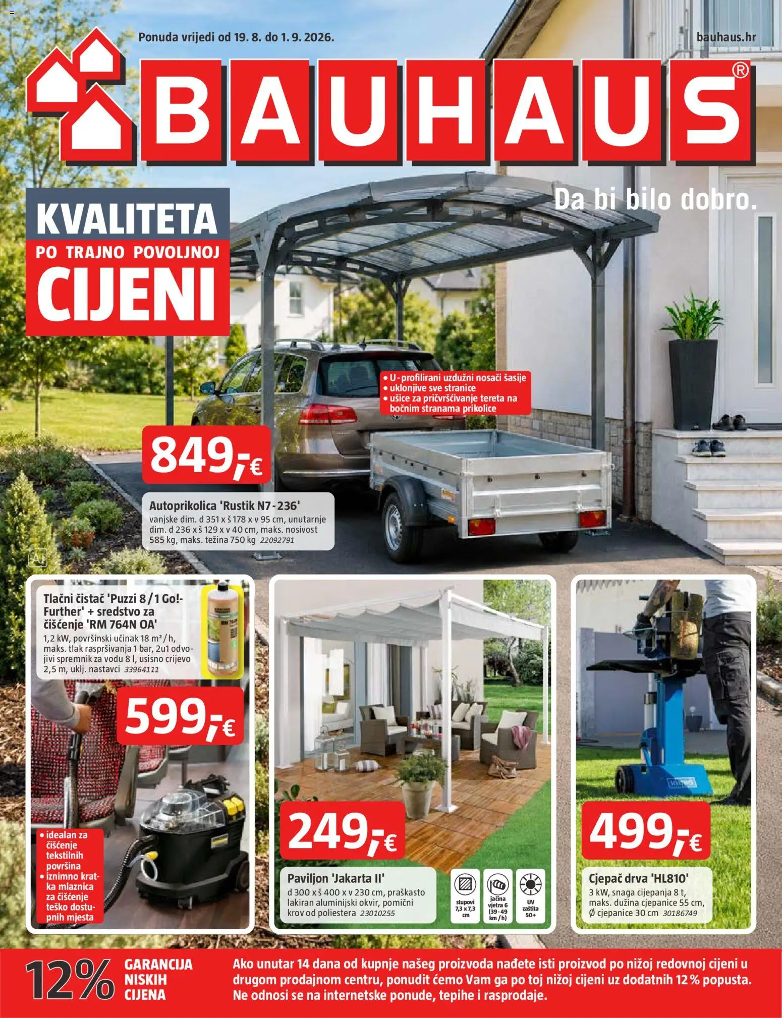 Pregled letka Bauhaus Katalog trgovine Bauhaus vrijedi od 19.08.2026
