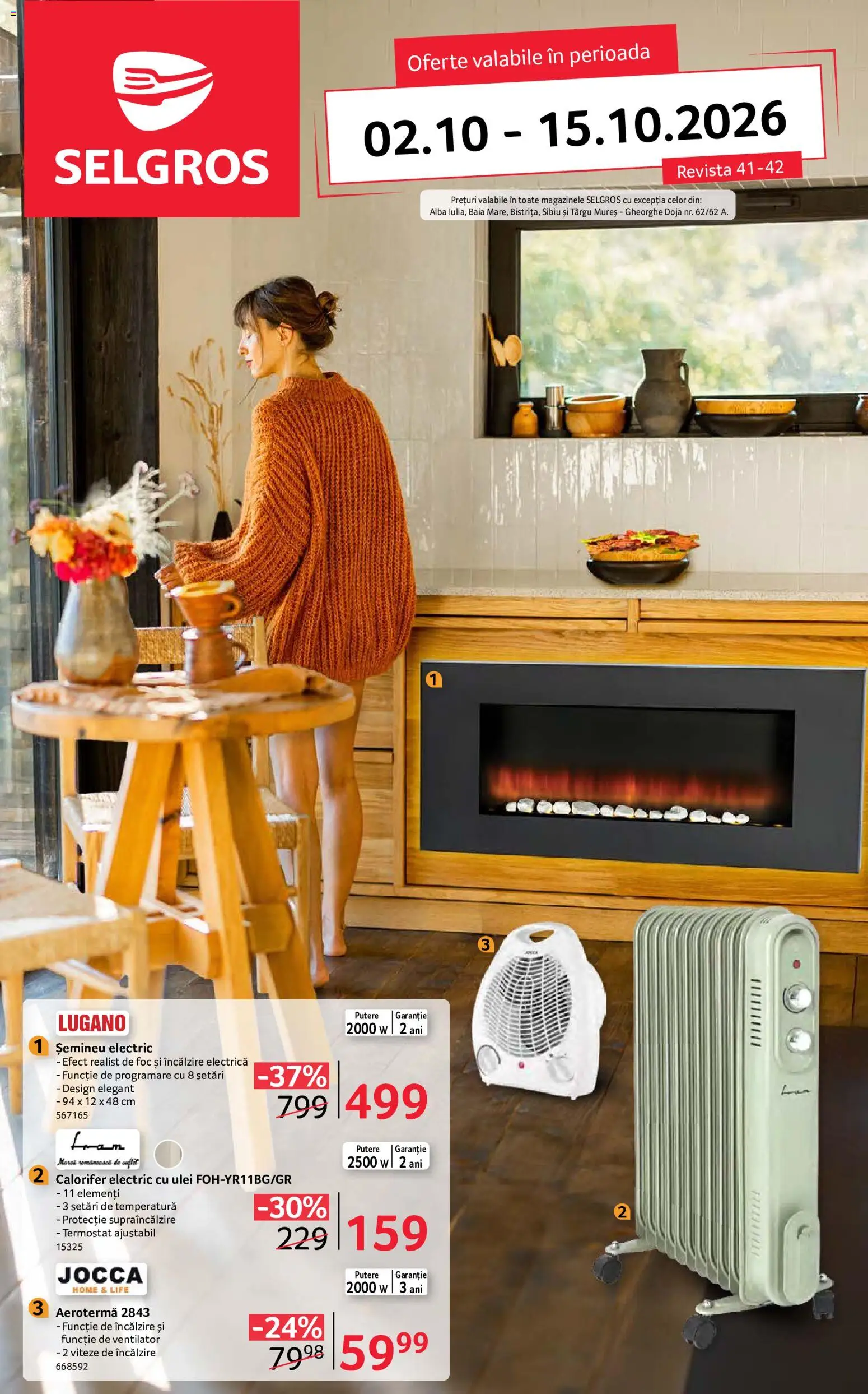 Previzualizarea de cataloage: Selgros Selgros Catalog Nonfood valabil de la 02.10.2026 - Ventilator, Calorifer, Ulei, Alba, Șemineu, Electrică