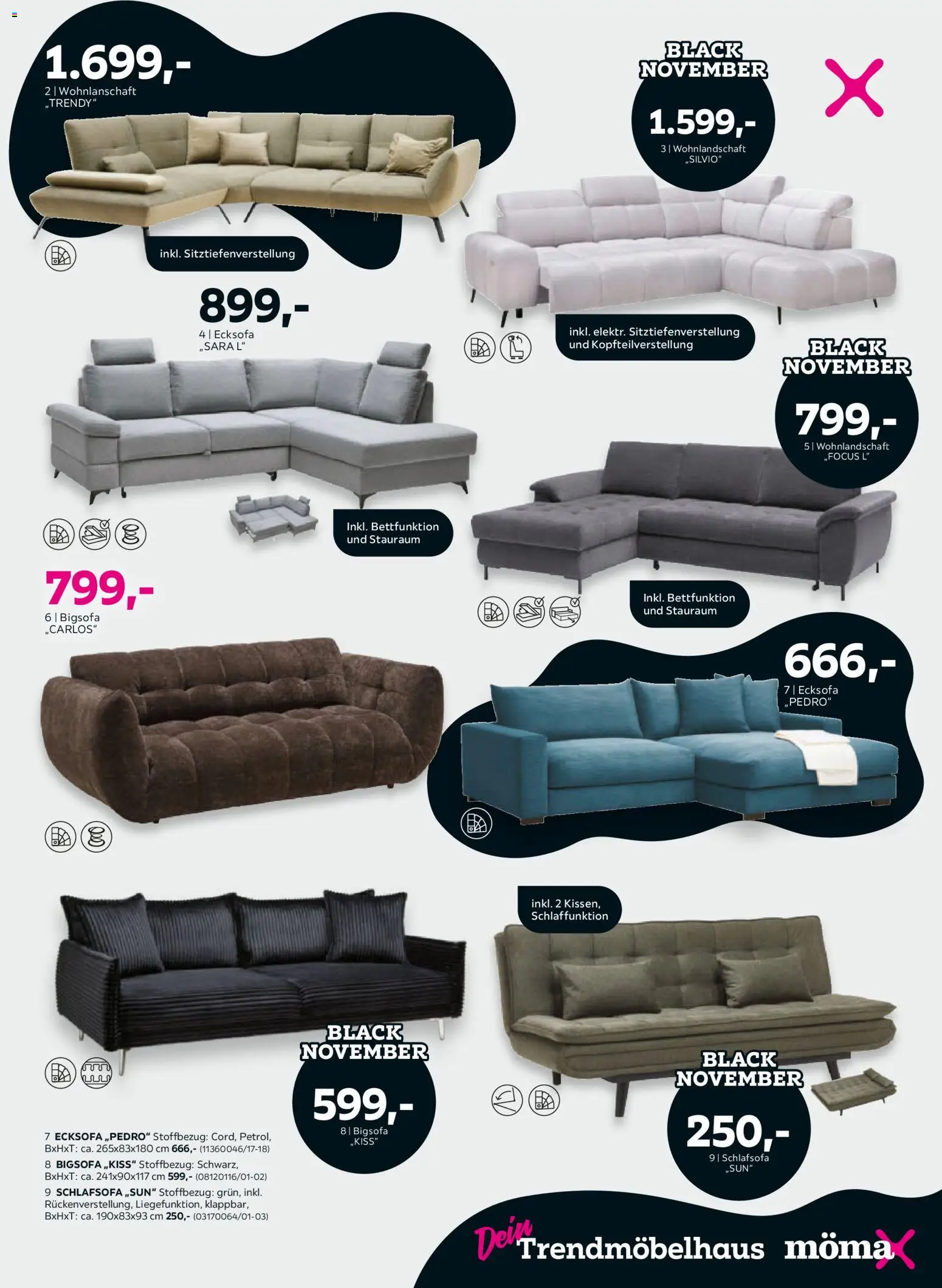 Vorschau von dem Prospekt des Geschäftes Mömax, gültig ab dem 25.10.2026 - Schlafsofa, Ecksofa, Bigsofa, Wohnlandschaft