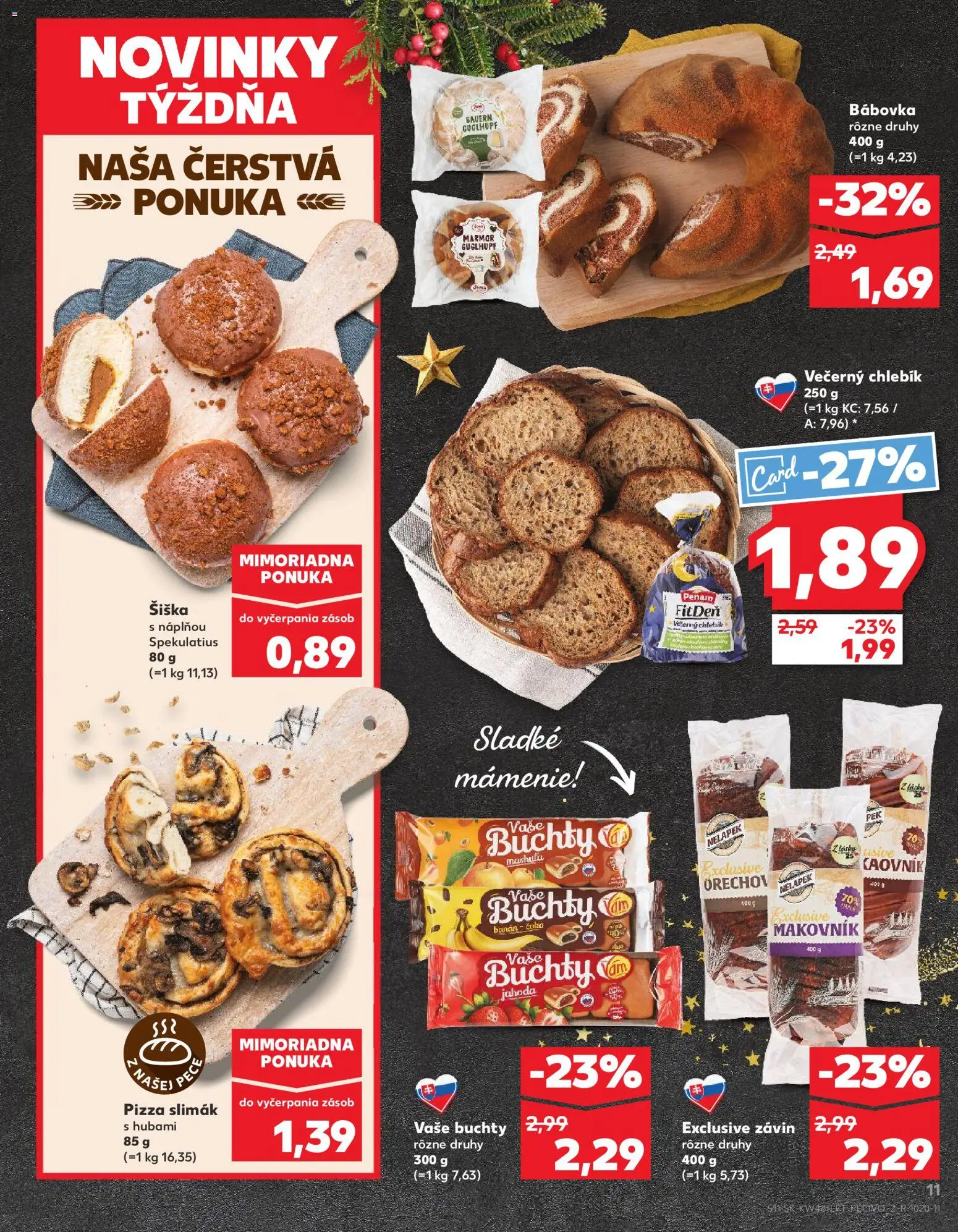 Náhľad Kaufland letáku platného od 27.11.2025 - Pizza, Závin