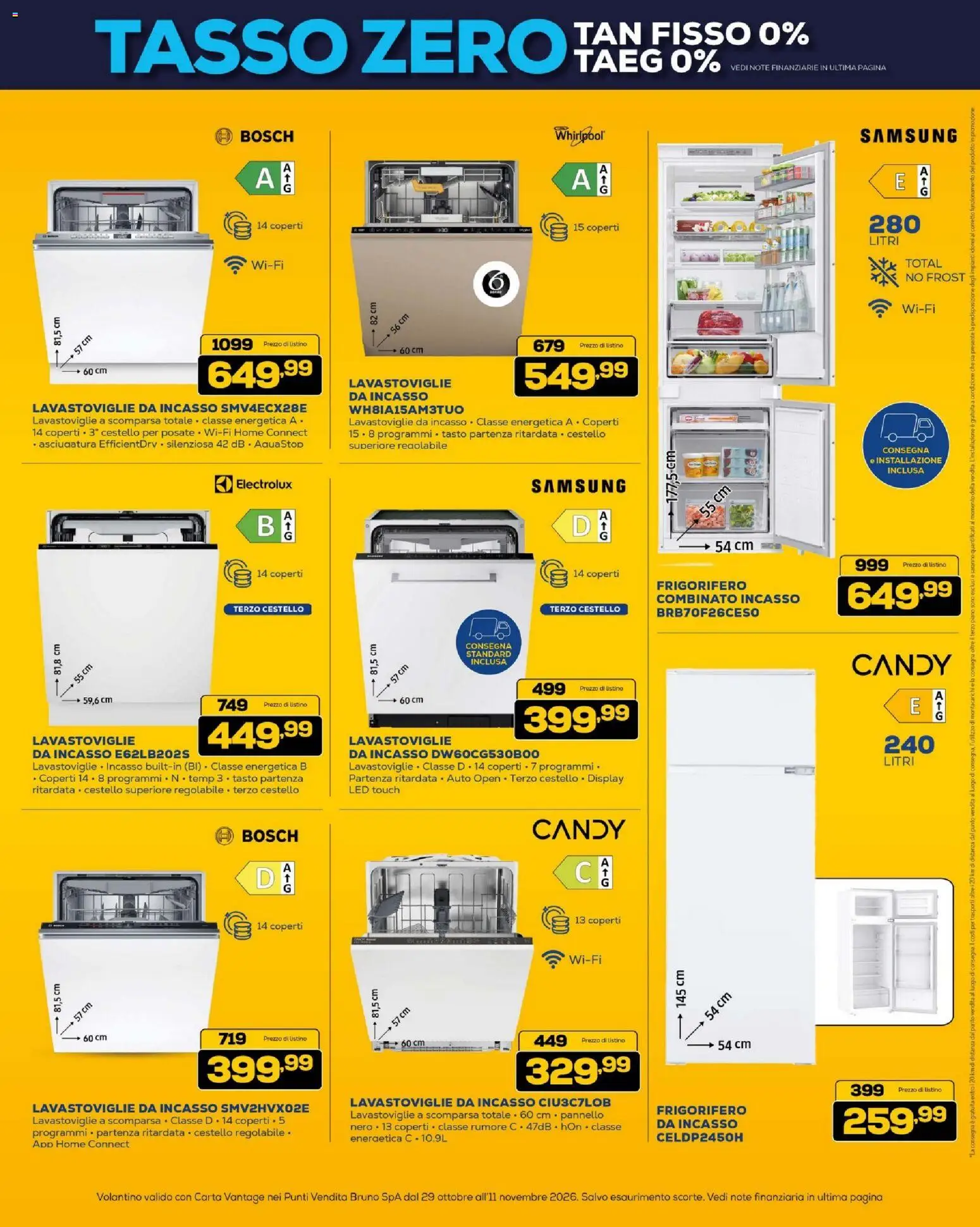 Anteprima dell'opuscolo BRUNO Black Friday ML dal negozio BRUNO valido da 29/10/2026 - Samsung, Frigorifero, Lavastoviglie da incasso, Lavastoviglie, Posate, Frigorifero combinato