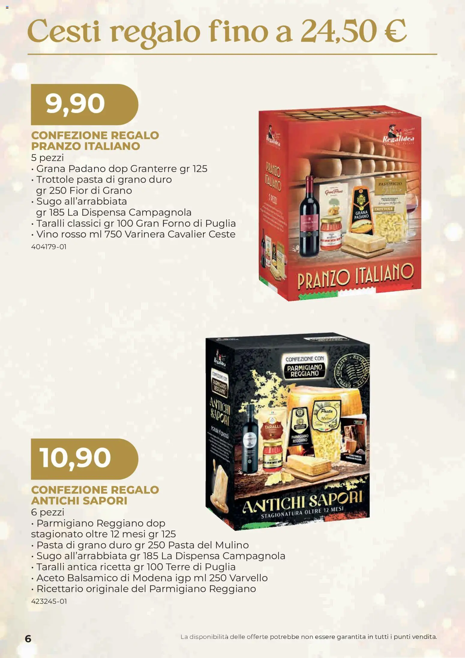 Anteprima dell'opuscolo Sogegross volantino Strenne dal negozio Sogegross valido da 27/10/2026 - Forno, Parmigiano reggiano, Grana Padano, Sugo, Parmigiano, Vino rosso, Aceto, Cesti regalo