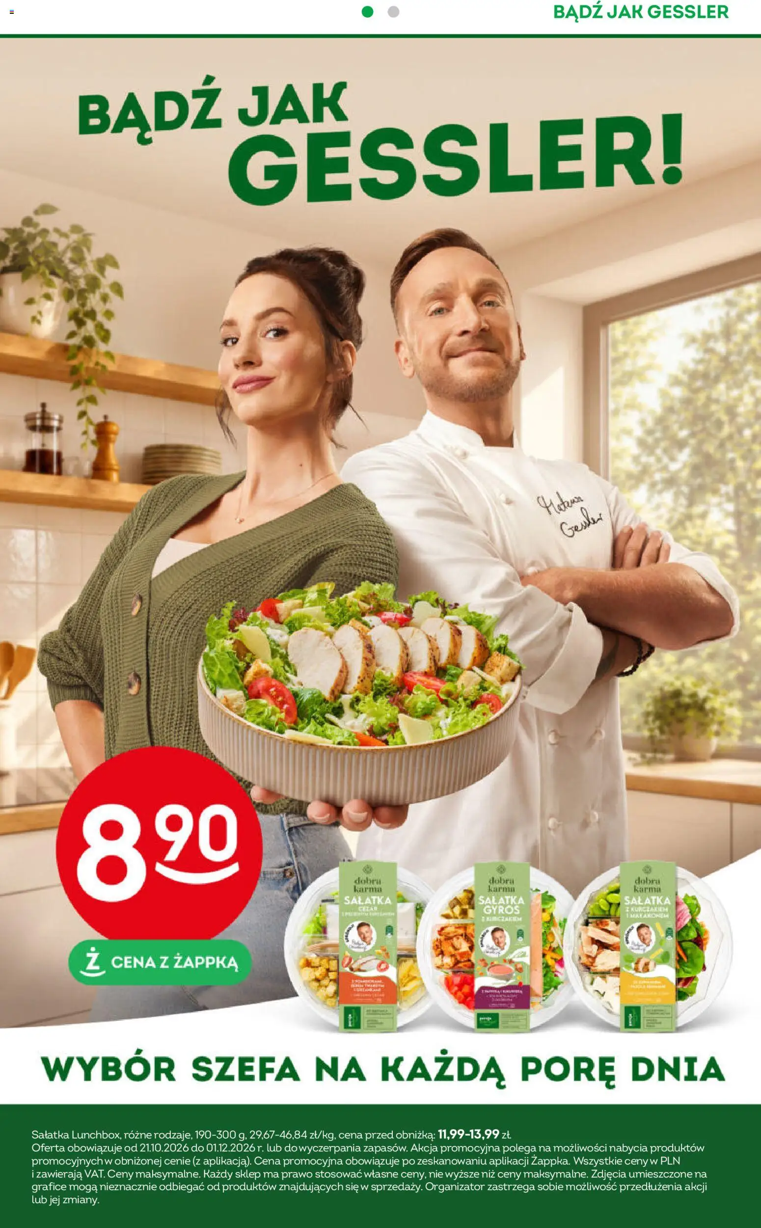 Pogląd gazetki "Żabka gazetka" ze sklepu Żabka ważnej od 21.10.2026 - Gyros, Sałatka, Karma