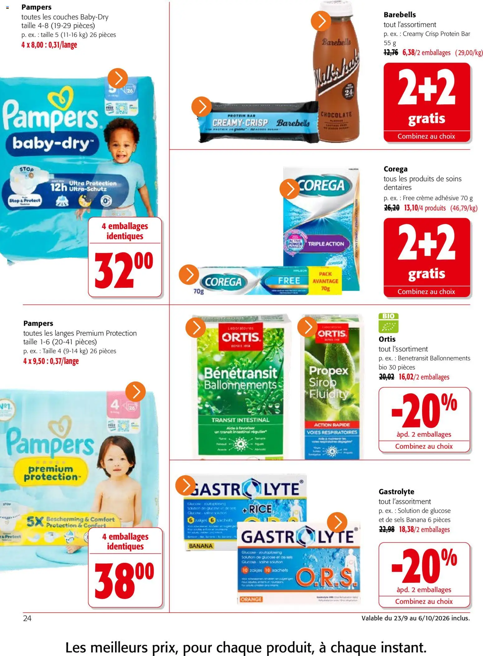 Prévisualisation de Colruyt catalogue du magasin Colruyt formulaire valide 23/09/2026 - Orange, Crème, Pampers, Couches, Sirop, Soins dentaires
