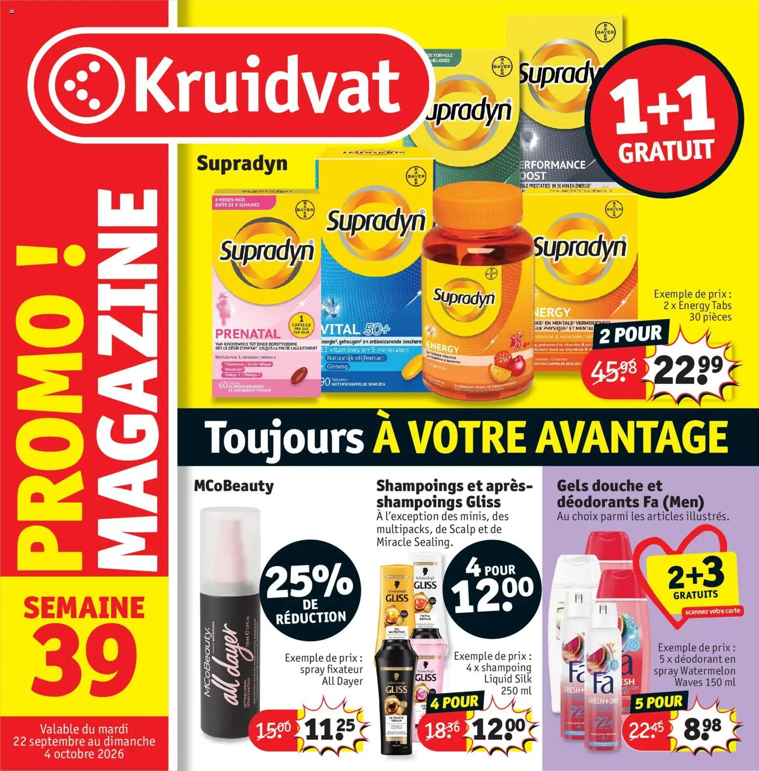 Voorbeeld van Kruidvat Publicité van winkel Kruidvat geldig vanaf 22/09/2026