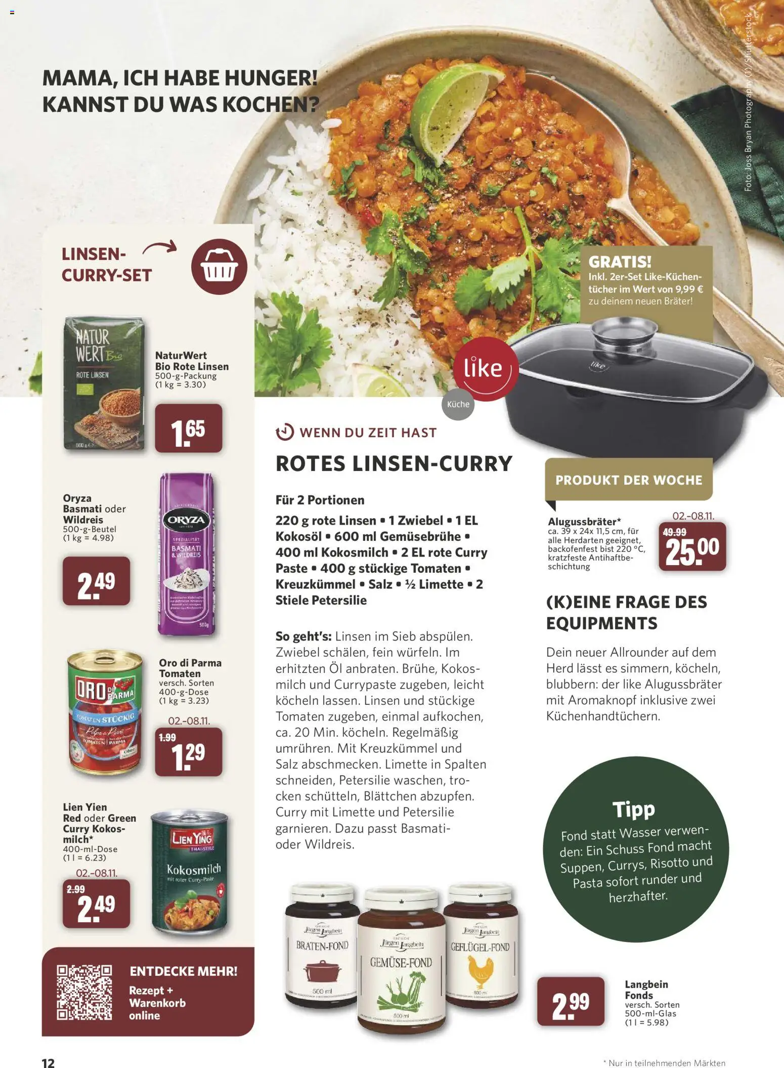 Vorschau von dem Prospekt des Geschäftes Combi, gültig ab dem 31.10.2026 - Küche, Pasta, Öl, Petersilie, Milch, Herd, Tomaten, Kokosmilch