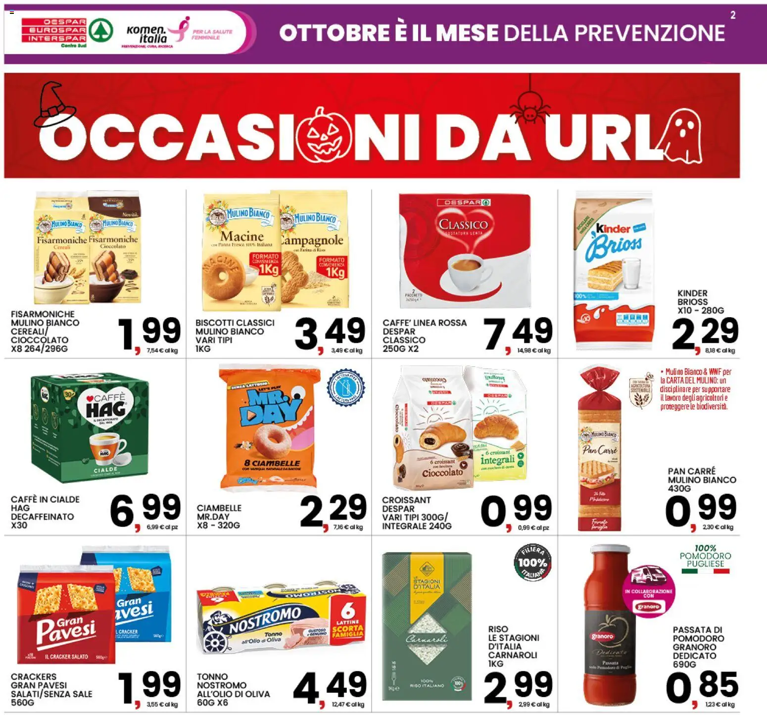 Anteprima dell'opuscolo Interspar volantino dal negozio Interspar valido da 22/10/2026 - Ciambelle, Riso, Cereali, Sale, Crackers, Panna, Cialde, Senza lattosio