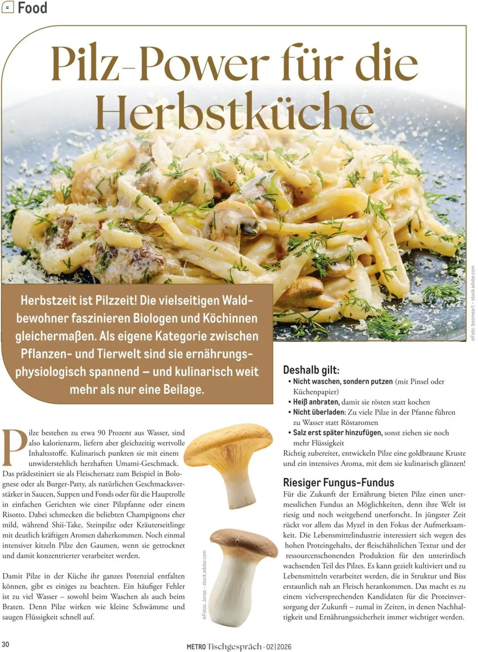 Vorschau von dem Prospekt des Geschäftes Metro, gültig ab dem 01.09.2026 - Küche, Wasser, Fleisch, Champignons, Salz, Schwämme, Pinsel