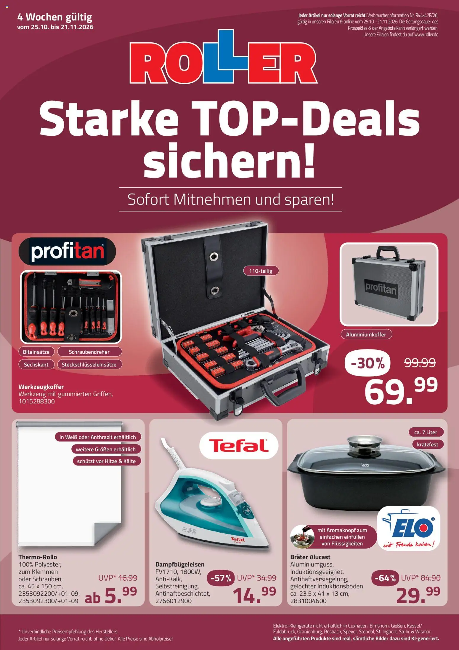 Vorschau von dem Prospekt des Geschäftes Roller, gültig ab dem 25.10.2026