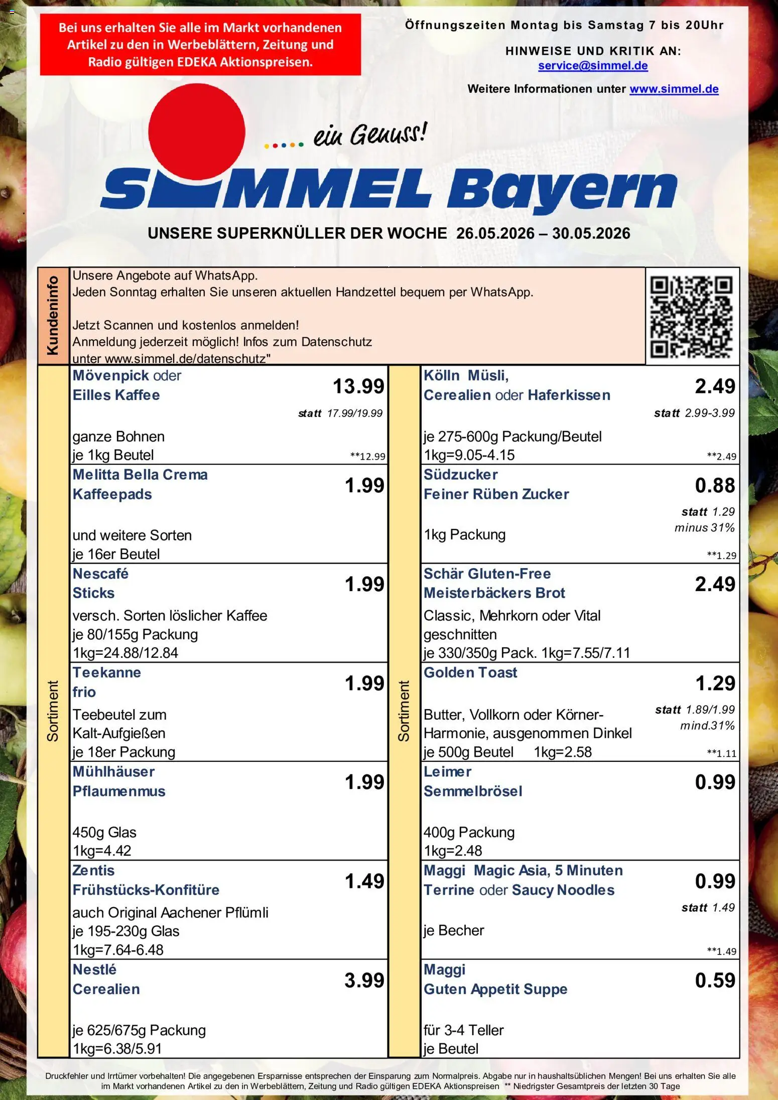 Vorschau von dem Prospekt des Geschäftes Simmel, gültig ab dem 26.05.2026