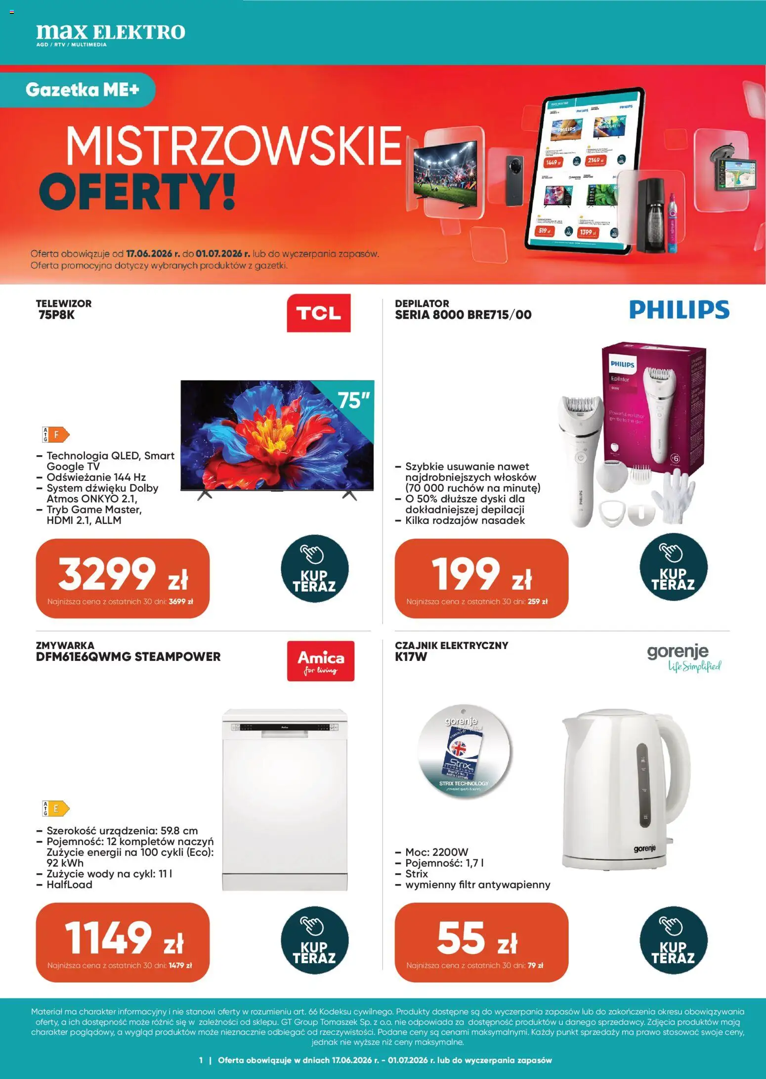 Pogląd gazetki "Max elektro gazetka" ze sklepu Max elektro ważnej od 17.06.2026
