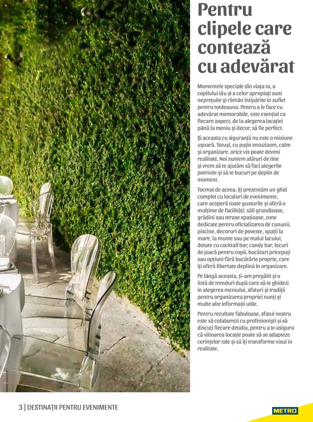 Previzualizarea de cataloage: Metro Catalog - Ghid Locații pentru Evenimente valabil de la 09.05.2024