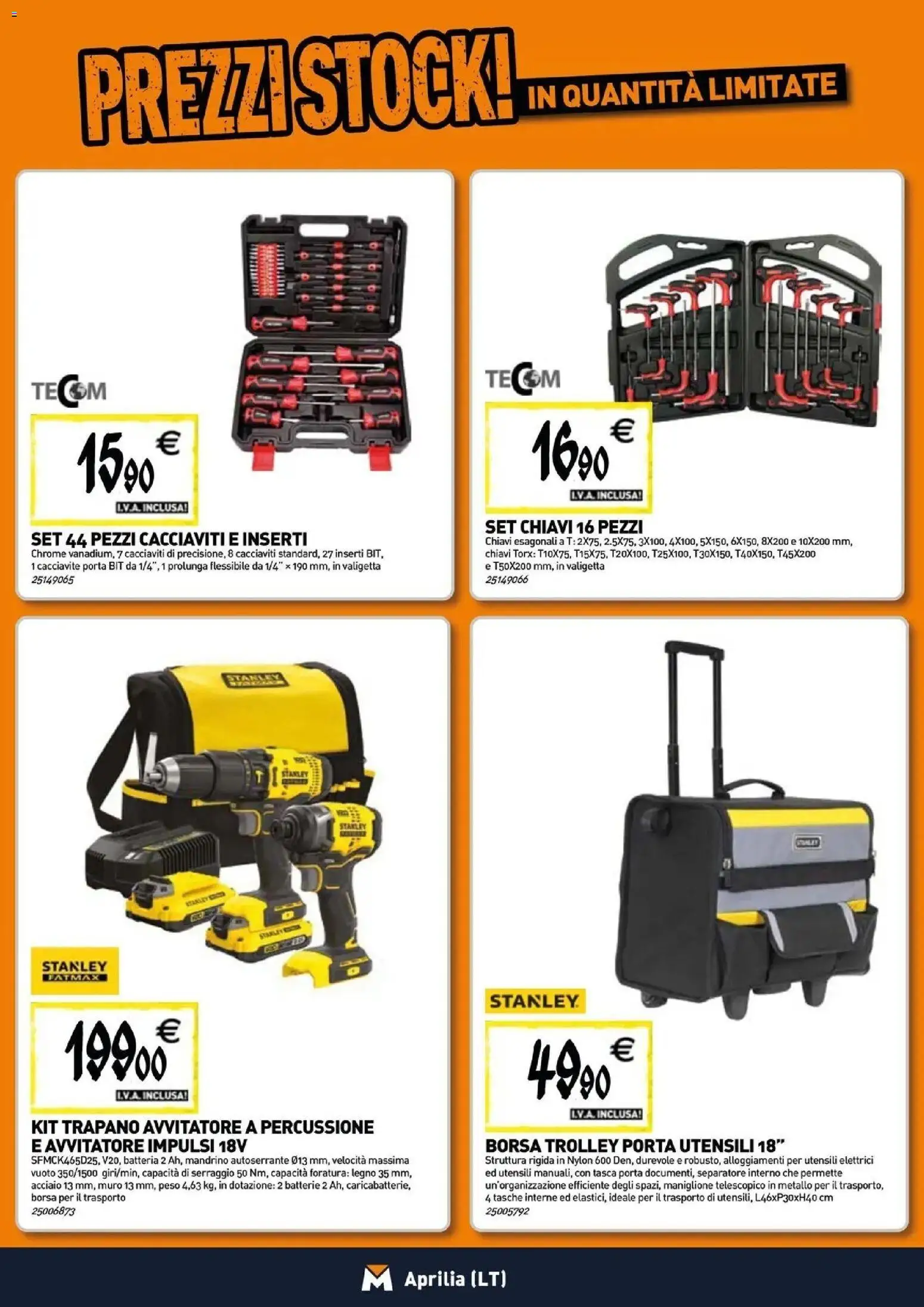 Anteprima dell'opuscolo TECNOMAT catalogo Aprilia dal negozio TECNOMAT valido da 29/10/2026