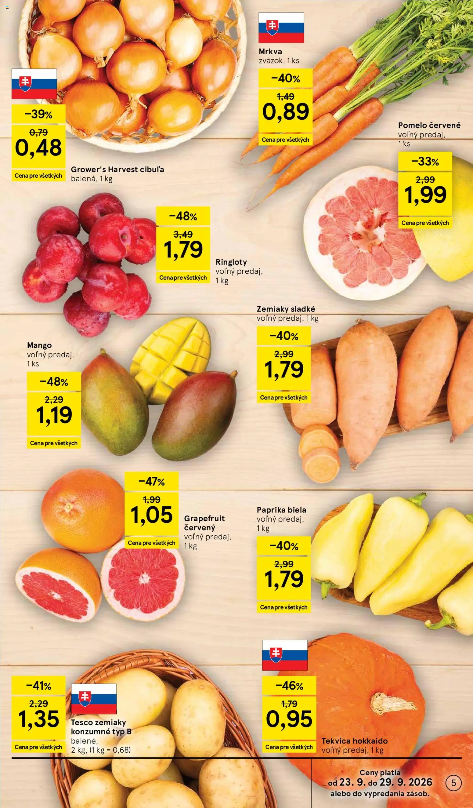 Náhľad Tesco letáku platného od 23.09.2026