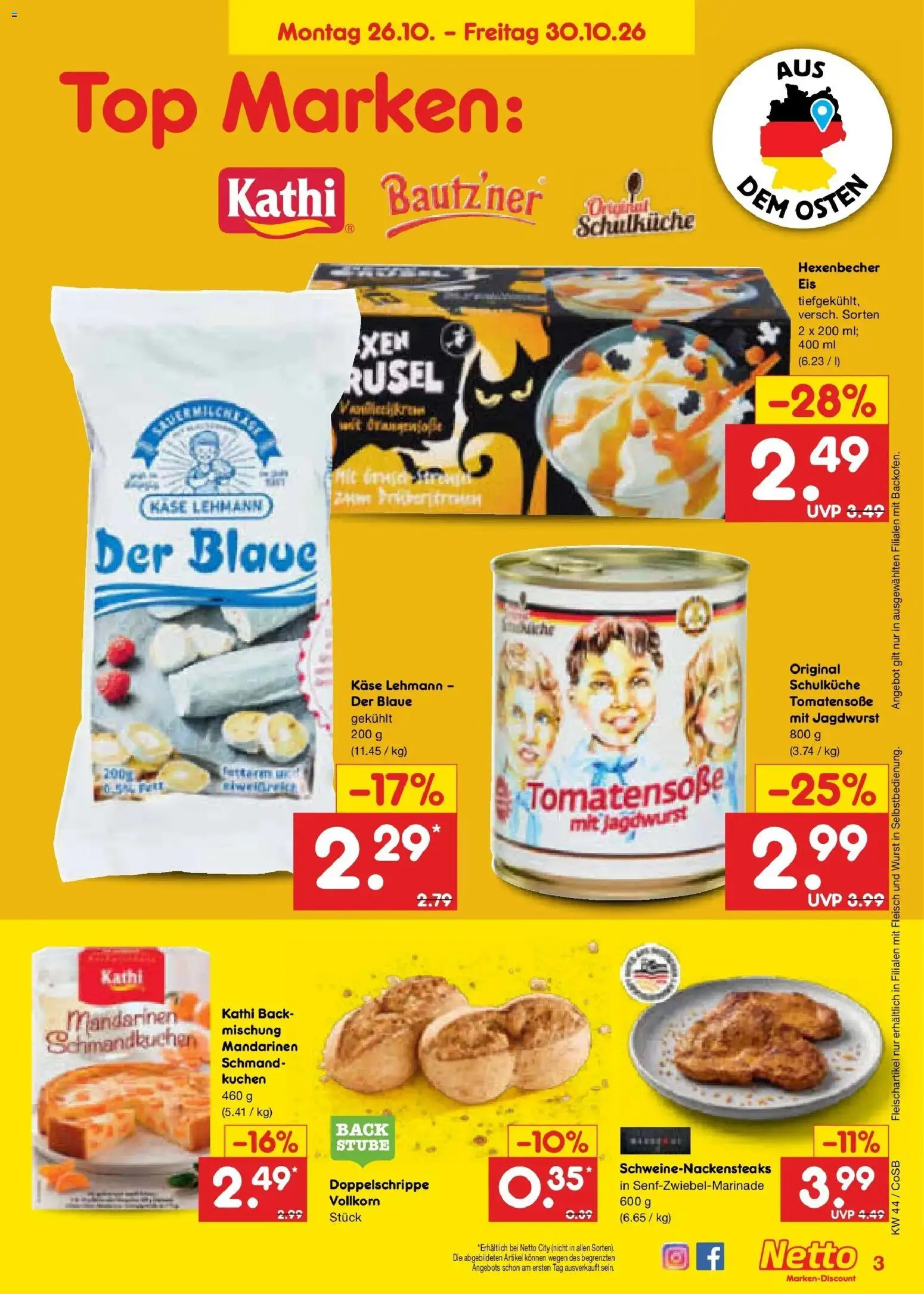Vorschau von dem Prospekt des Geschäftes Netto Marken-Discount, gültig ab dem 26.10.2026