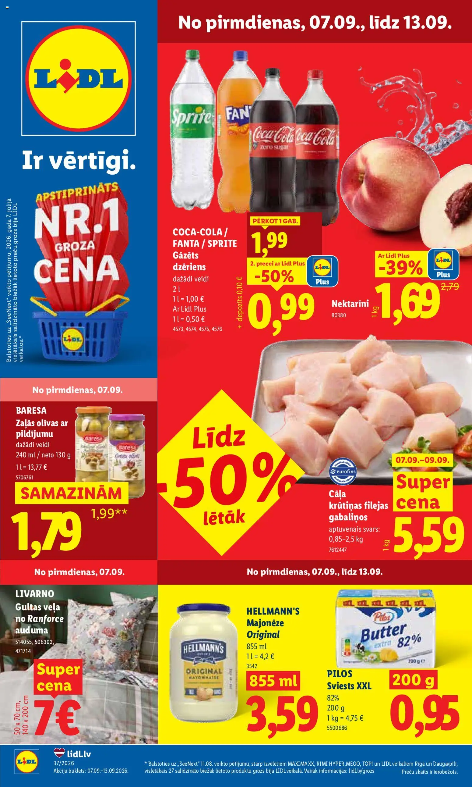 Skatīt Lidl akciju bukletu, derīgs no 07.09.2026.