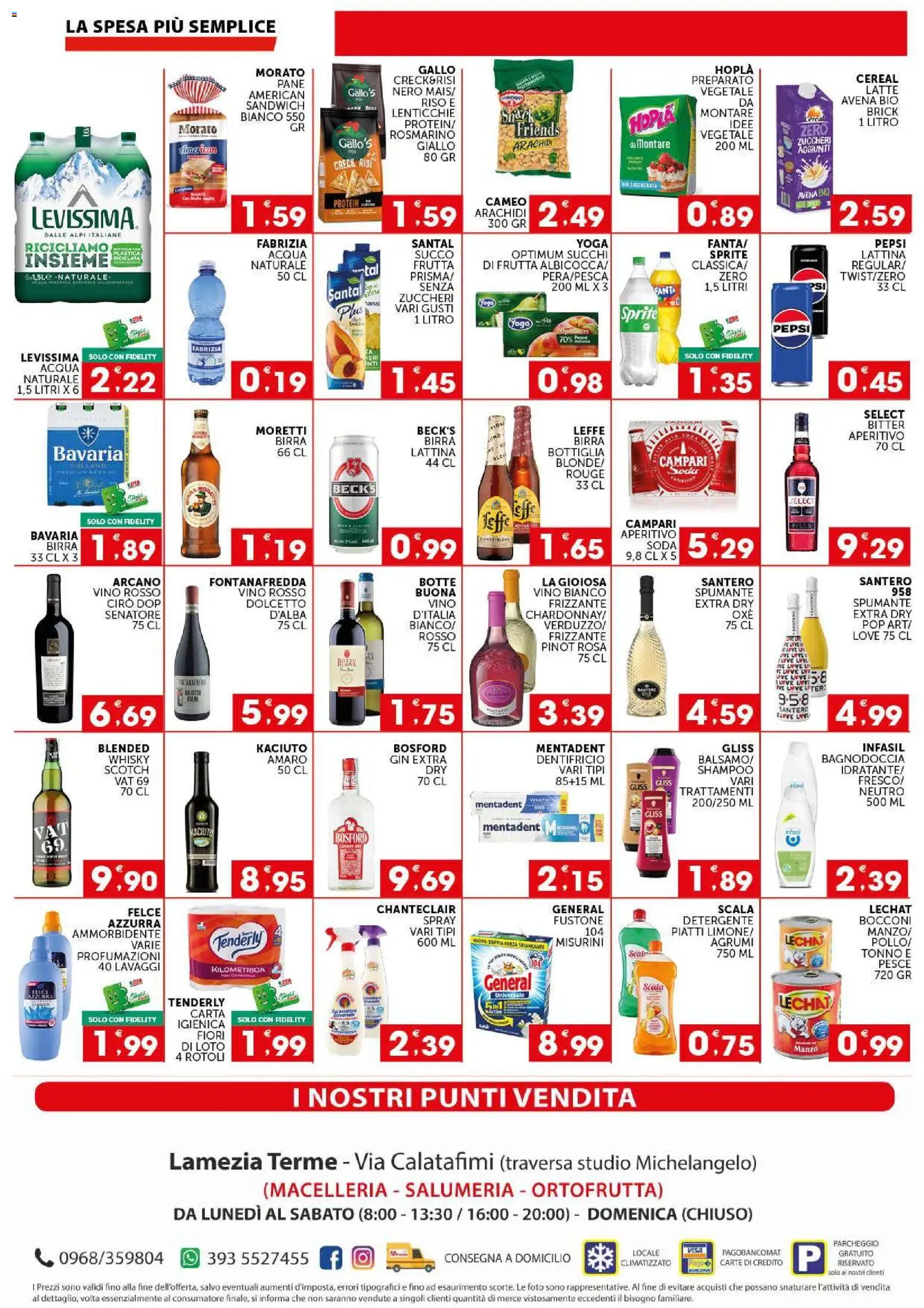 Anteprima dell'opuscolo SISA volantino Mercadò City dal negozio SISA valido da 29/10/2026 - Latte, Frutta, Whisky, Lenticchie, Carta igienica, Ammorbidente, Vino rosso, Vino bianco