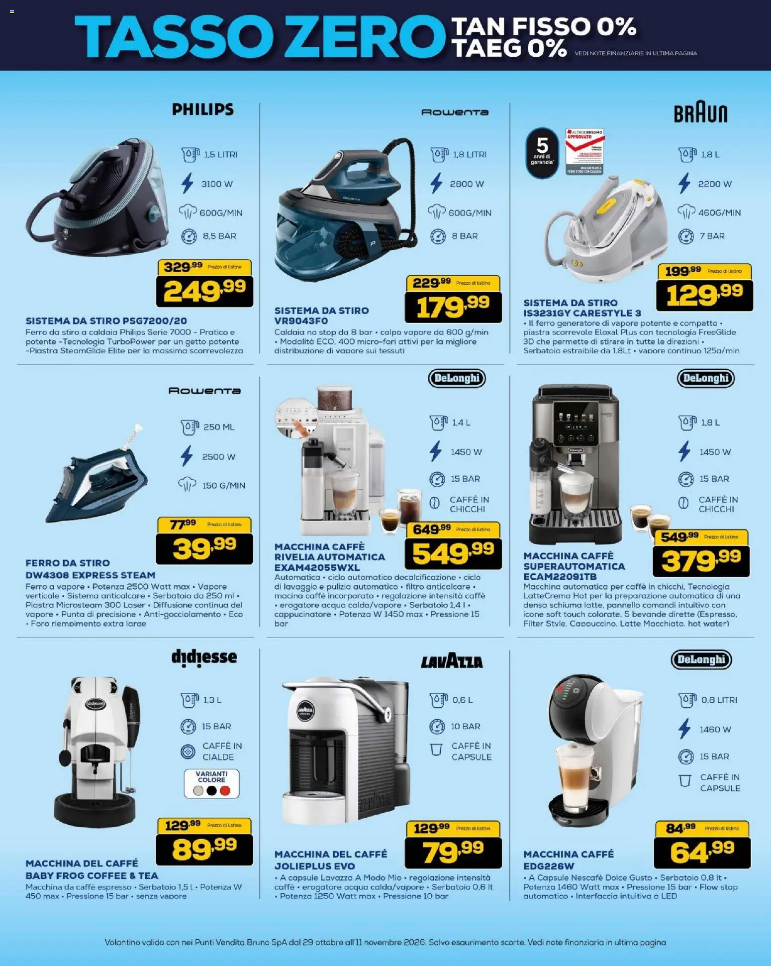 Anteprima dell'opuscolo BRUNO Black Friday dal negozio BRUNO valido da 29/10/2026 - Caffè, Latte, Ferro, Macchina da caffe, Nescafé, Bevande, Anticalcare, Diffusione