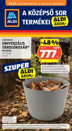 Aldi - Aldi Középső sor termékei megtekintése, amely érvényes 2026.09.24.-től