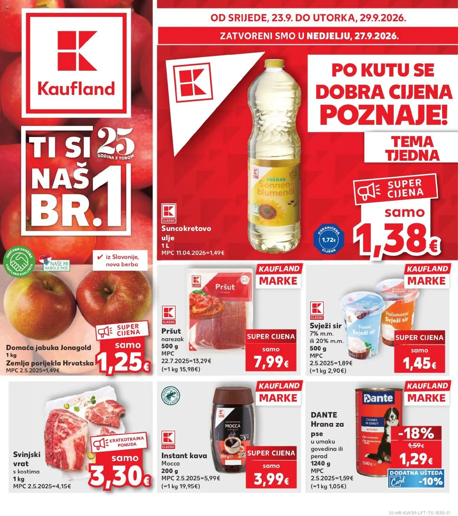 Pregled letka Kaufland Katalog trgovine Kaufland vrijedi od 23.09.2026