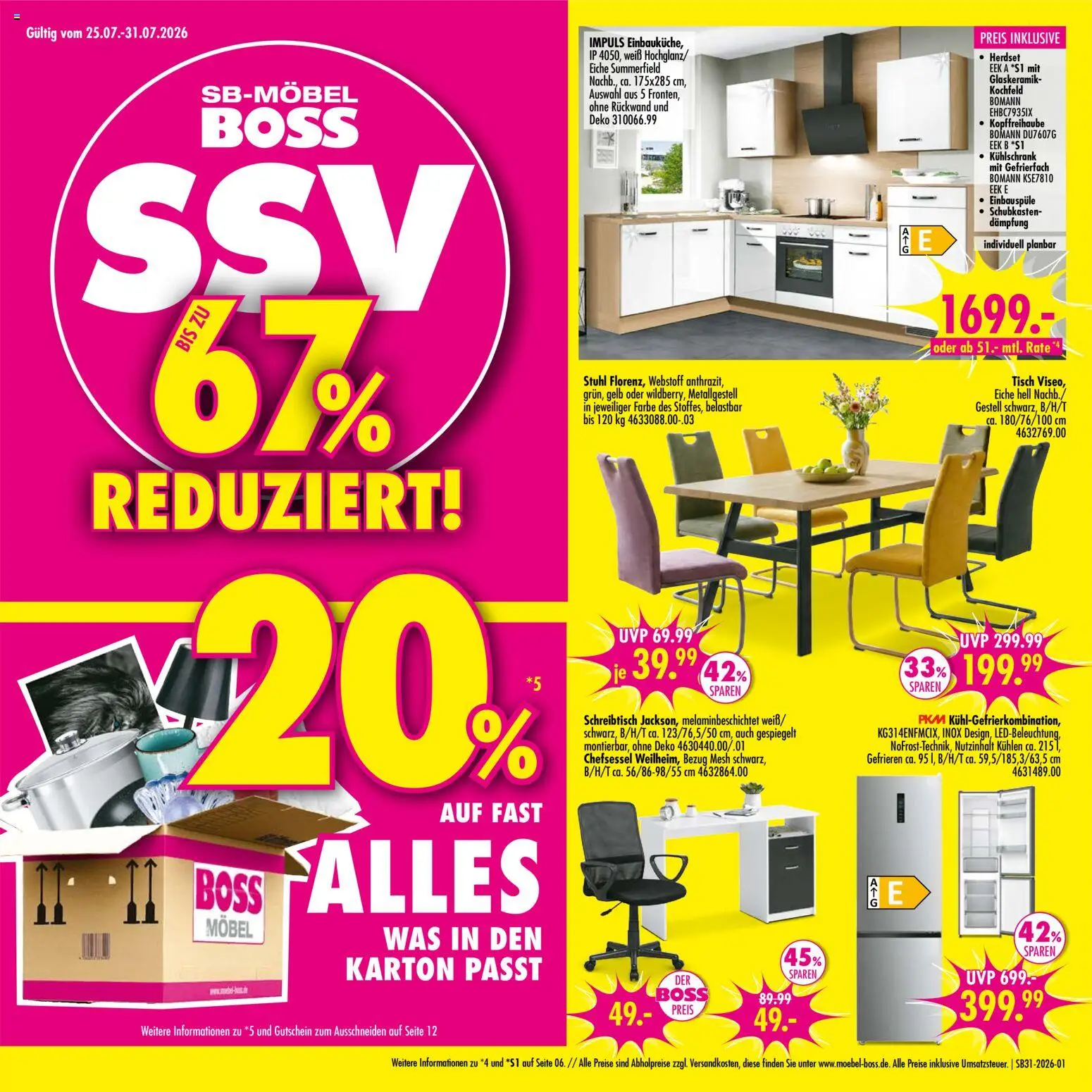 Vorschau von dem Prospekt des Geschäftes SB Möbel Boss, gültig ab dem 25.07.2026