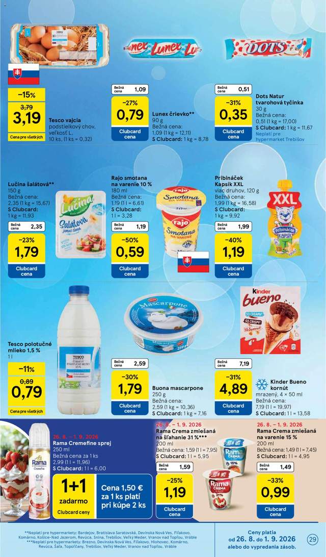 Nový Tesco leták od 26.08.
